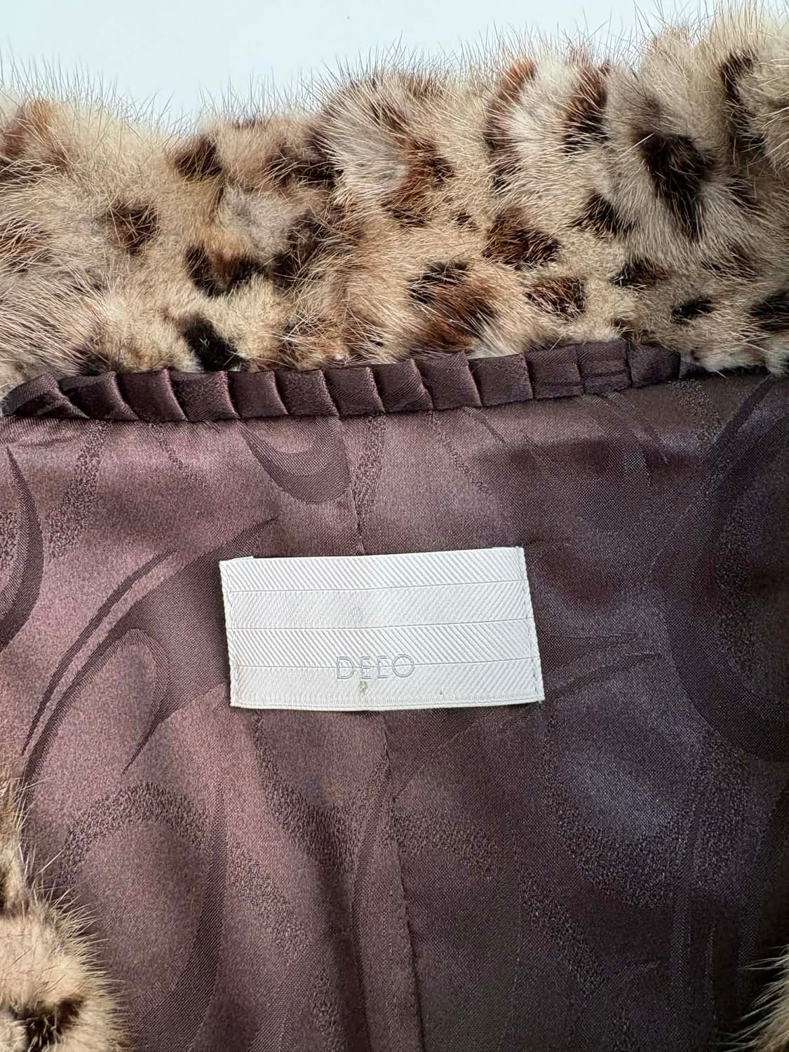 [S] Deeo 레오파드 천연 밍크 퍼 숏 자켓 상품이미지5
