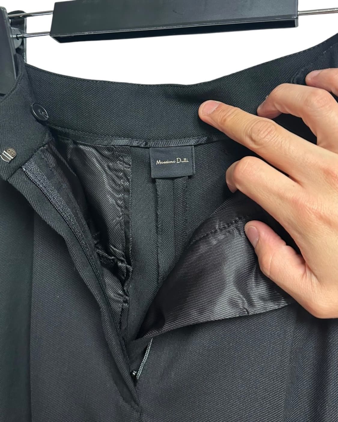 (새상품) 마시모두띠(Massimo Dutti) 블랙 와이드 슬랙스 42 상품이미지7
