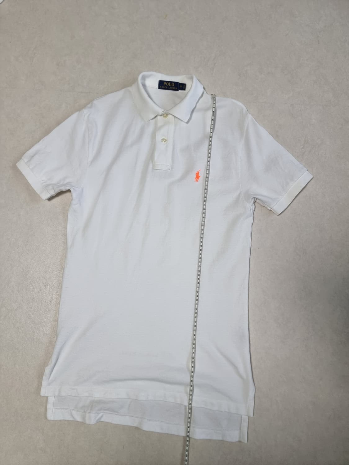 폴로 랄프로렌 화이트 반팔 카라티 S 상품이미지4