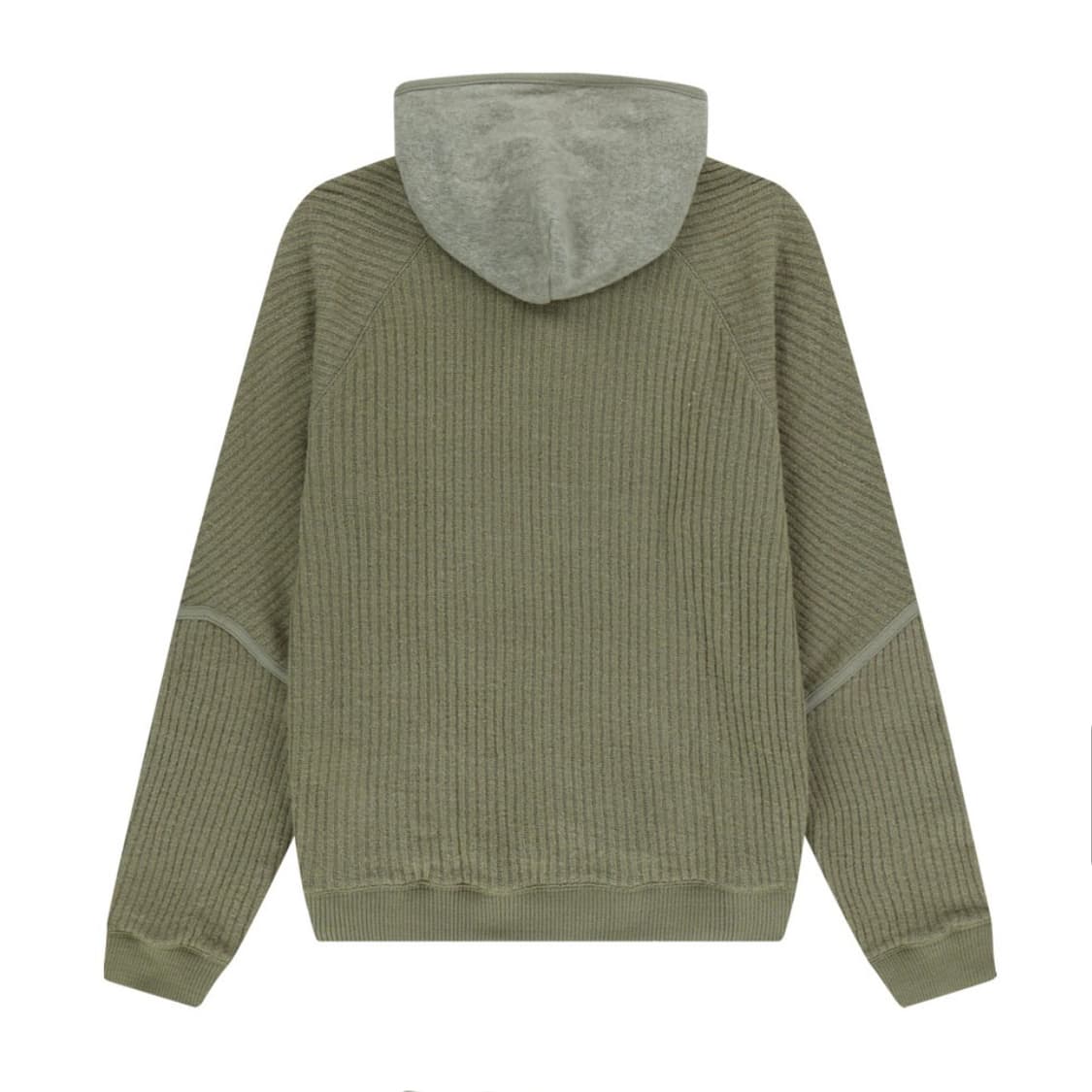산산기어 리브드 후디 니트 카키 상품이미지5