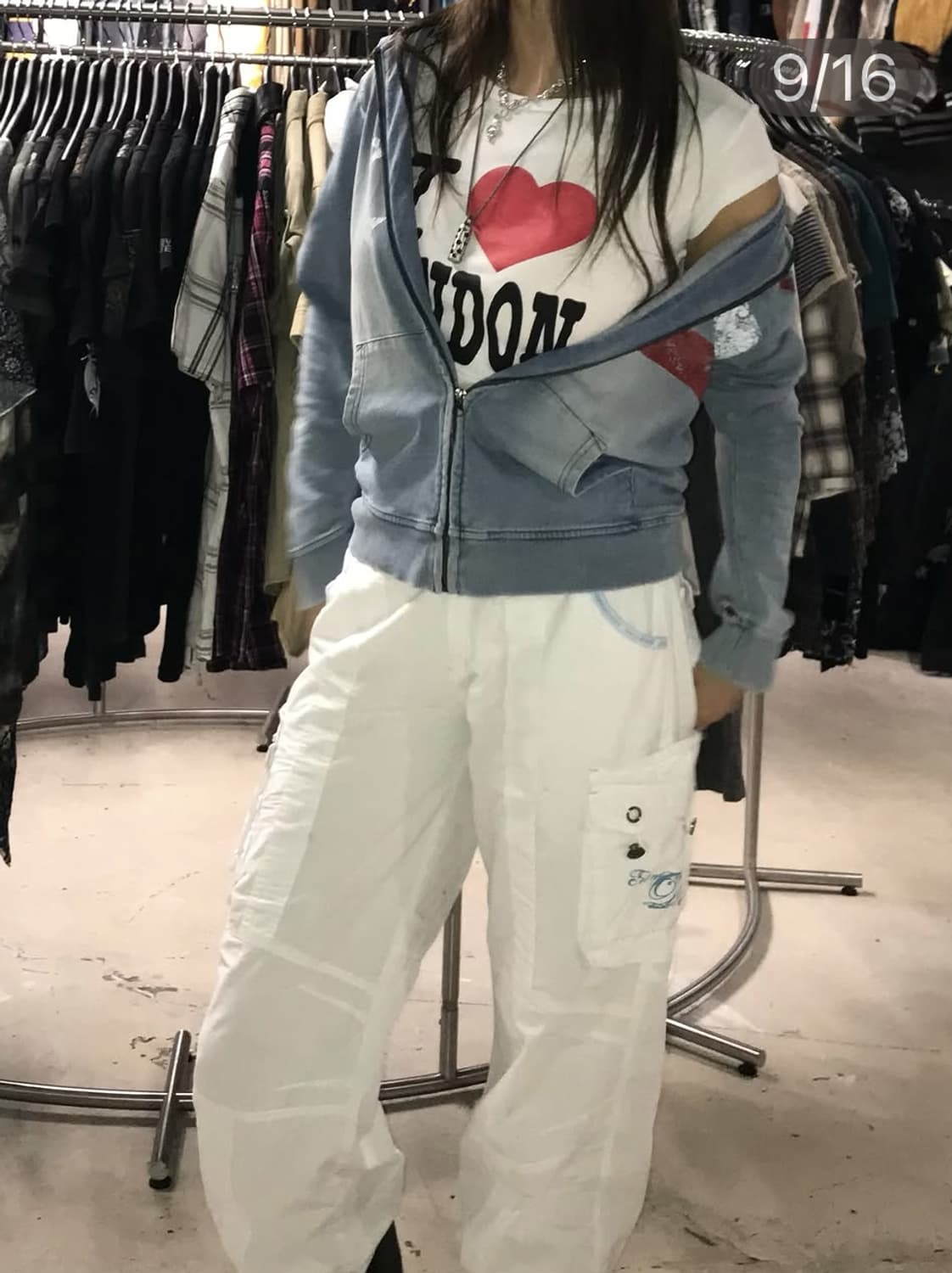 빈티지 성조기 후드집업 상품이미지2