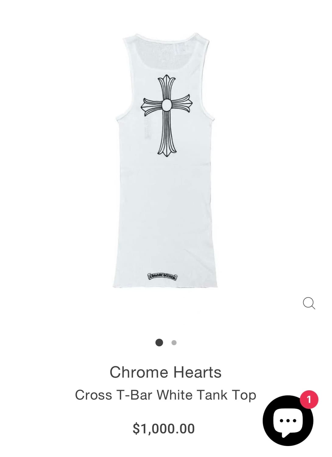 크롬하츠 25FW 신상 민소매 나시 M 새상품 상품이미지2