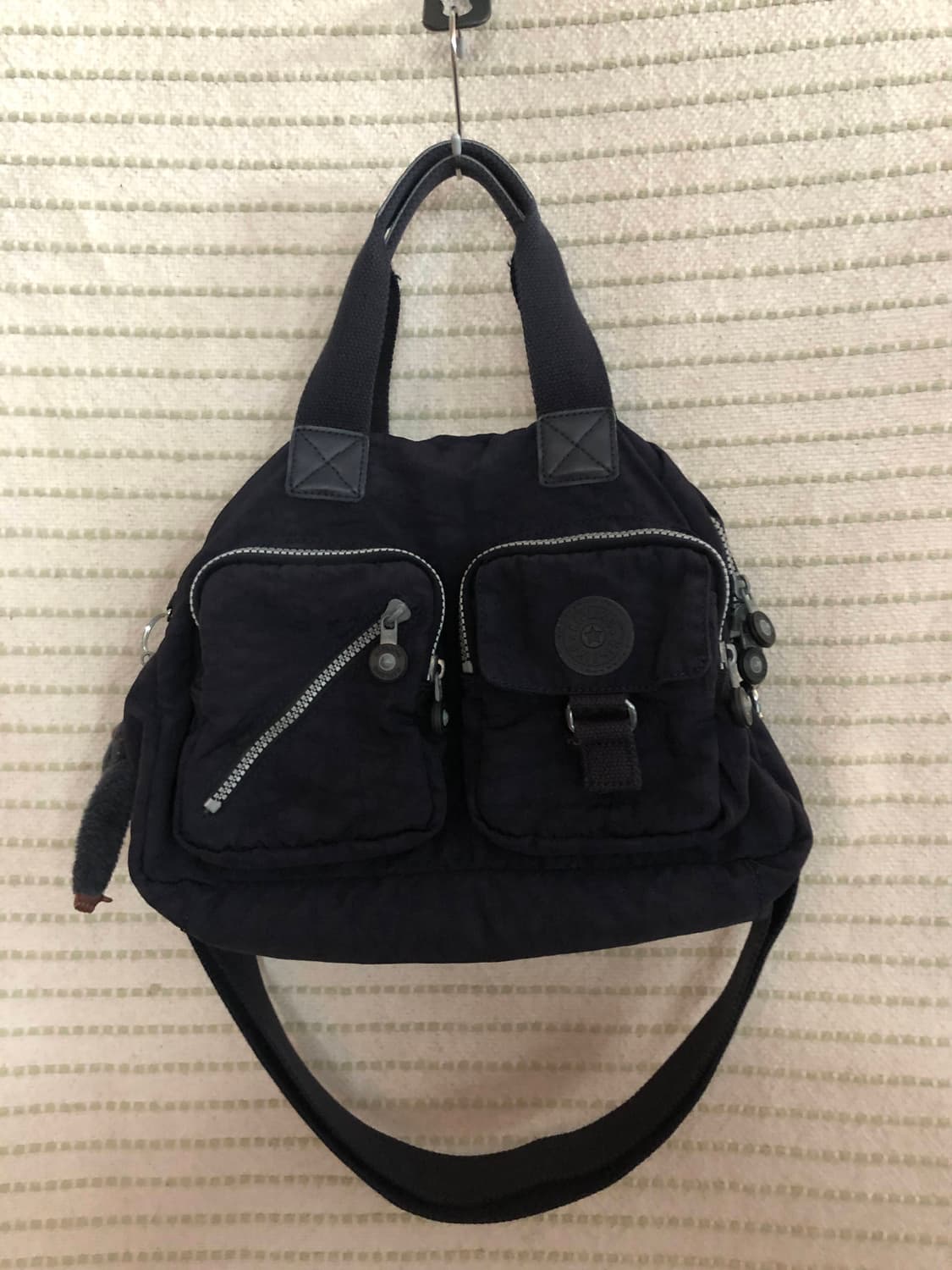 빈티지 키플링 Y2K 다크 네이비 나일론 숄더백 토트백 상품이미지1