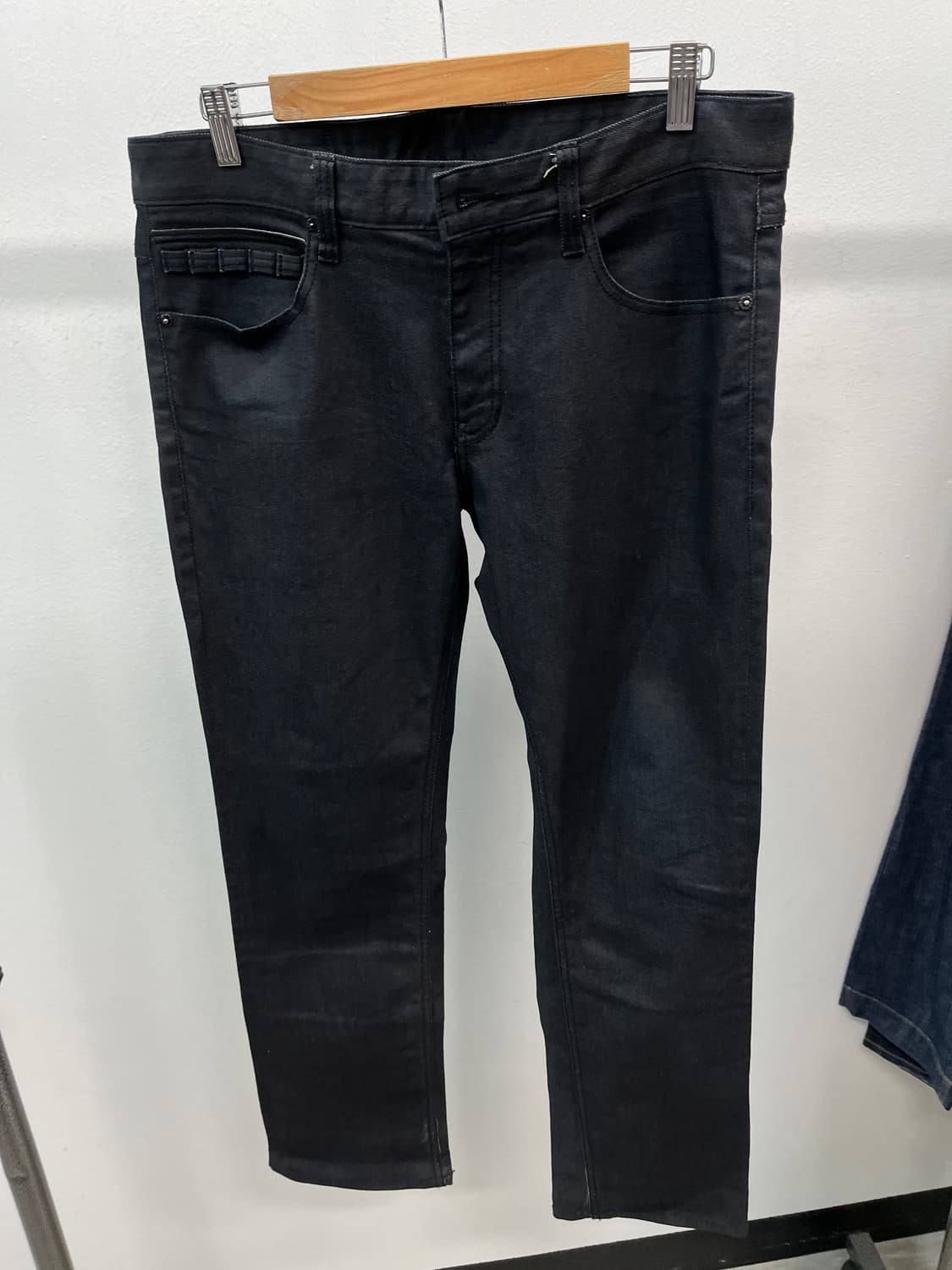 33-34) 우영미 레더배색 코팅진  상품이미지2