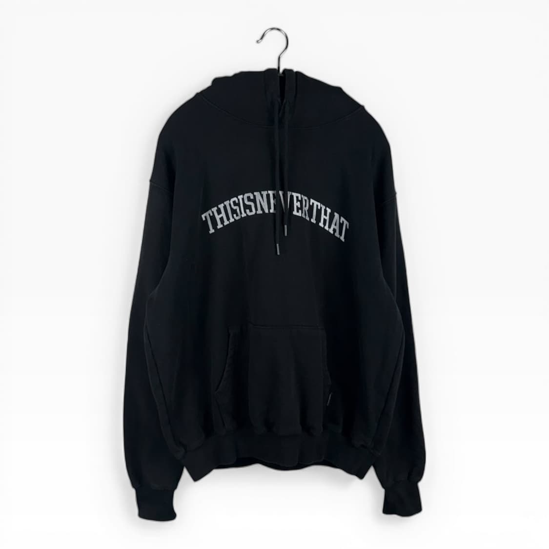 (무료배송)L) 디스이즈네버댓 아치로고 후드티 블랙 상품이미지1
