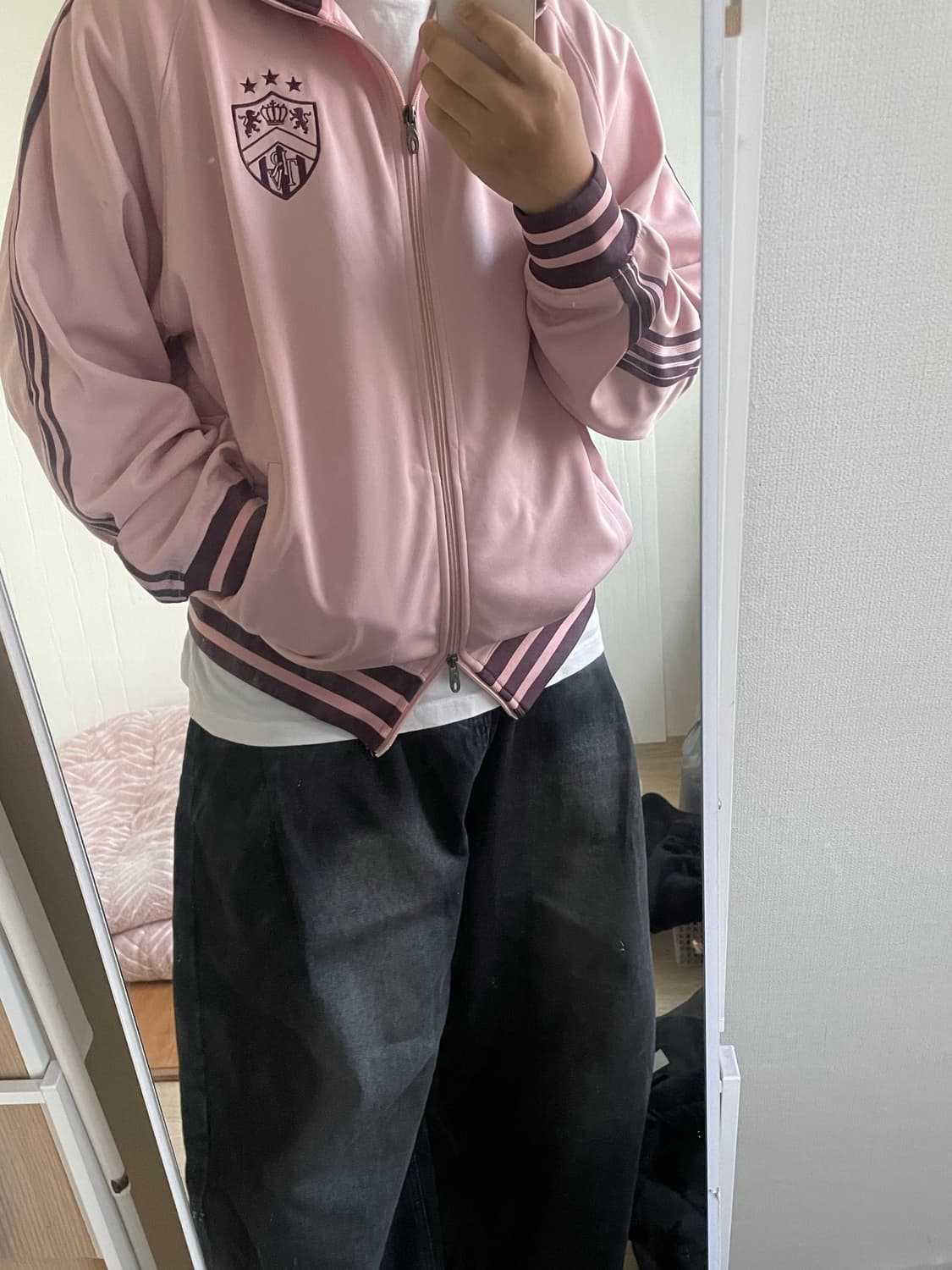 [L사이즈] 트래블(Travel) 져지 트랙 자켓 - 핑크 (상태 최상) 상품이미지4