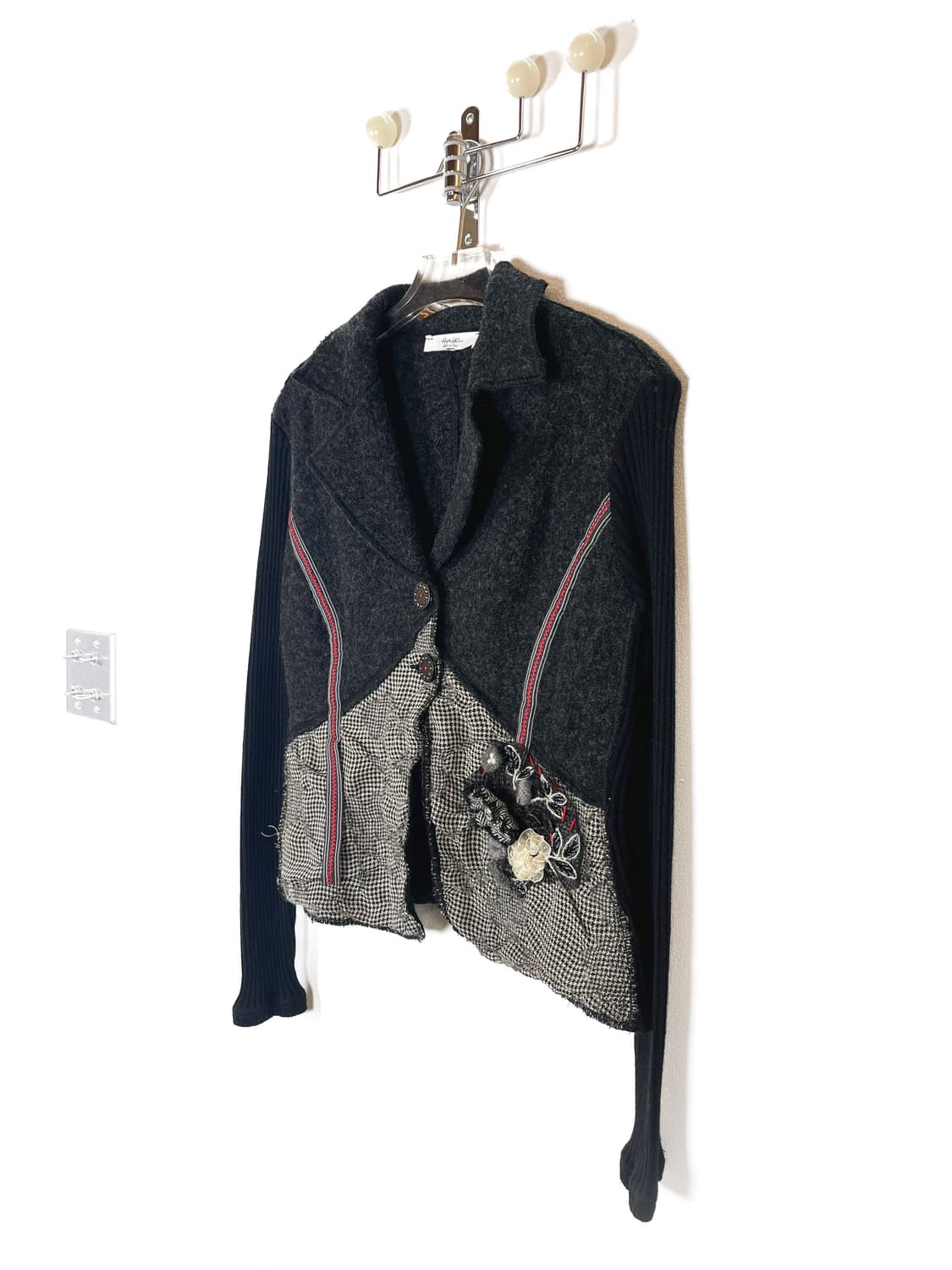 빈티지 이탈리안 플라워 코사지 울 재킷 상품이미지8