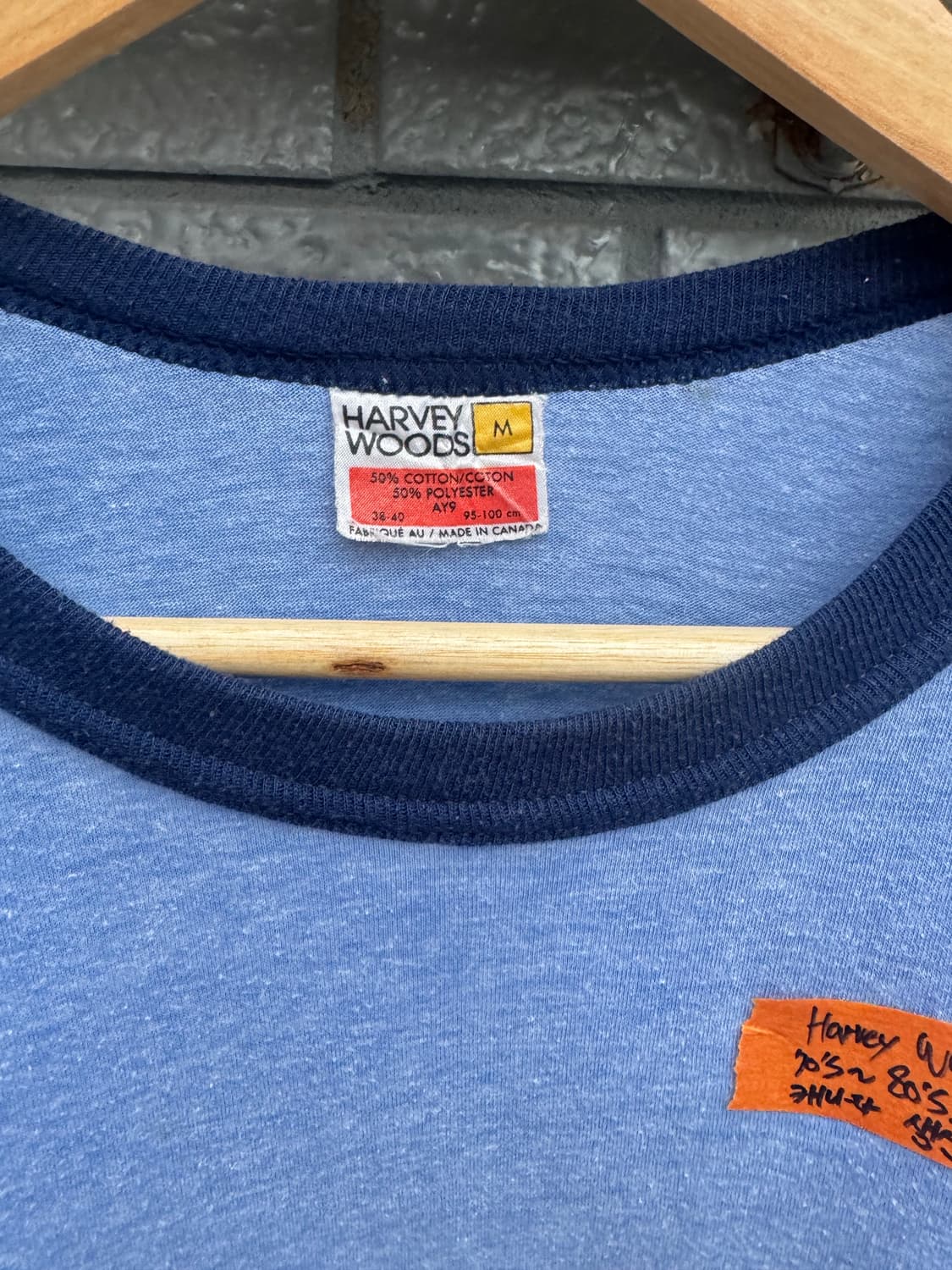 80s HARVEY WOODS 링거 티셔츠 / MADE IN CANADA 상품이미지3