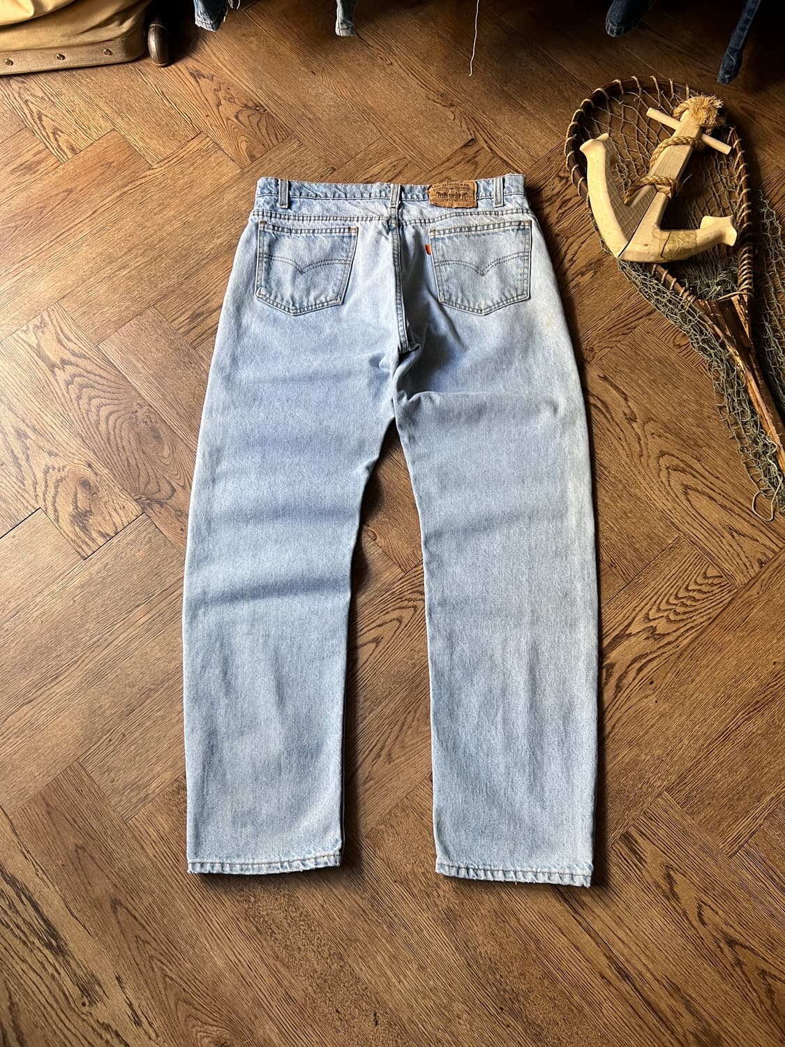 [34]90's 리바이스 505 Made in USA 연청 데님 팬츠 상품이미지2
