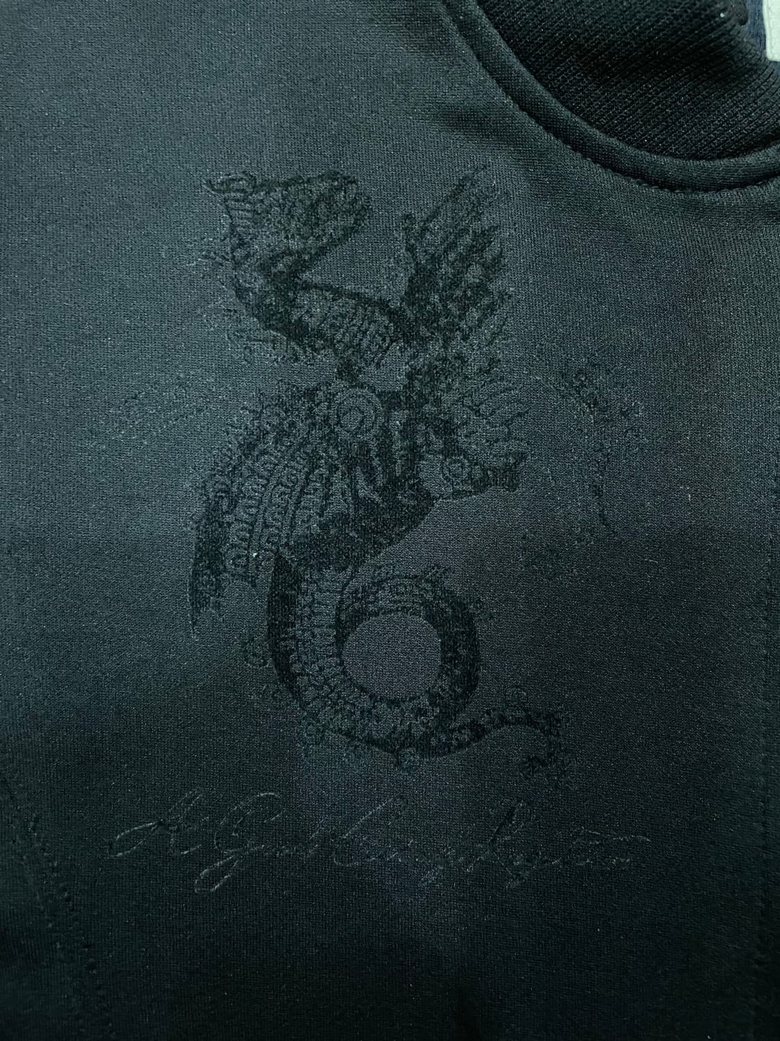 디젤 투웨이 드래곤 프린팅 트랙탑 집업 져지 자켓 블랙 상품이미지6