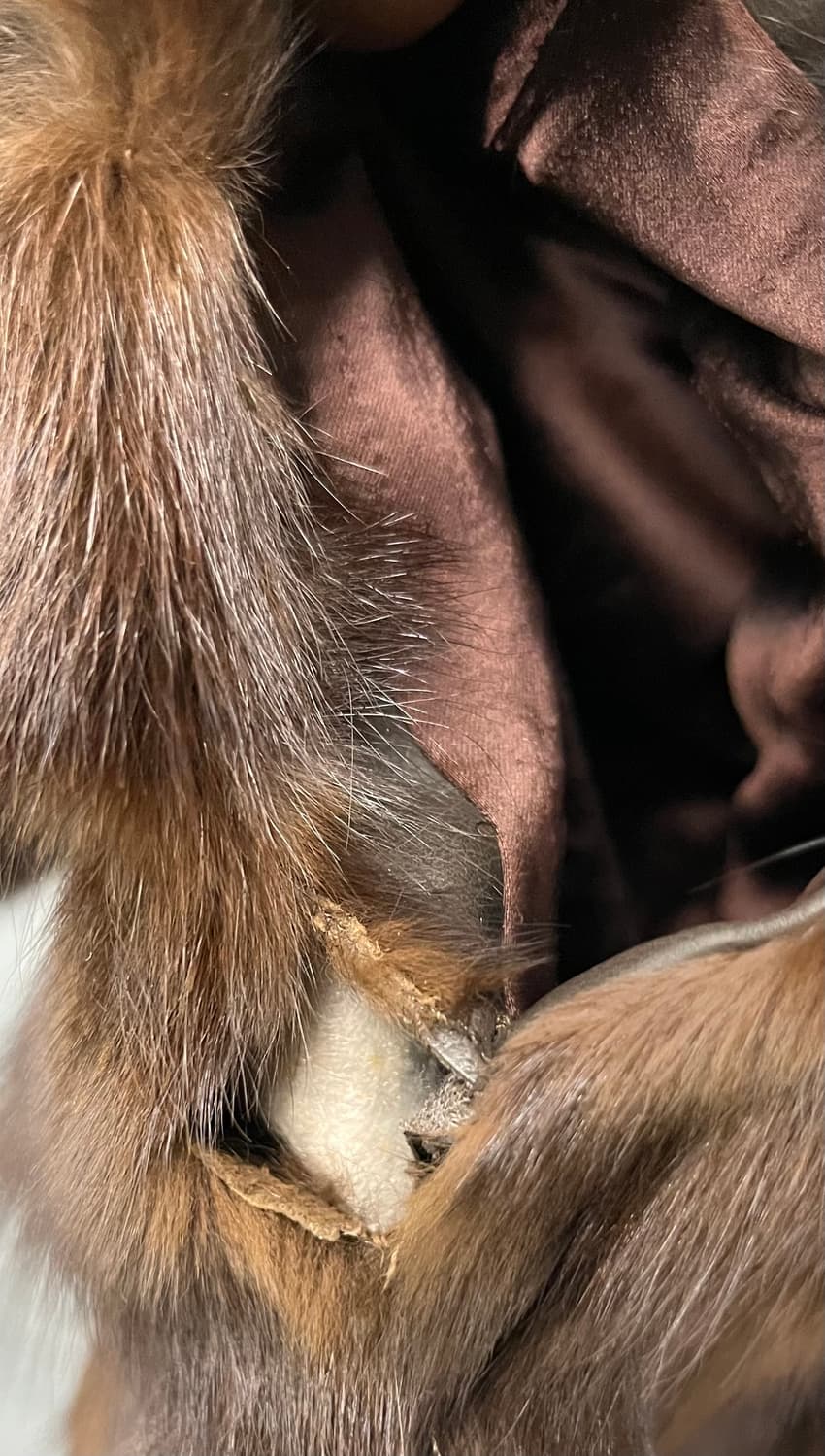 퍼 코트 XL 브라운 상품이미지5