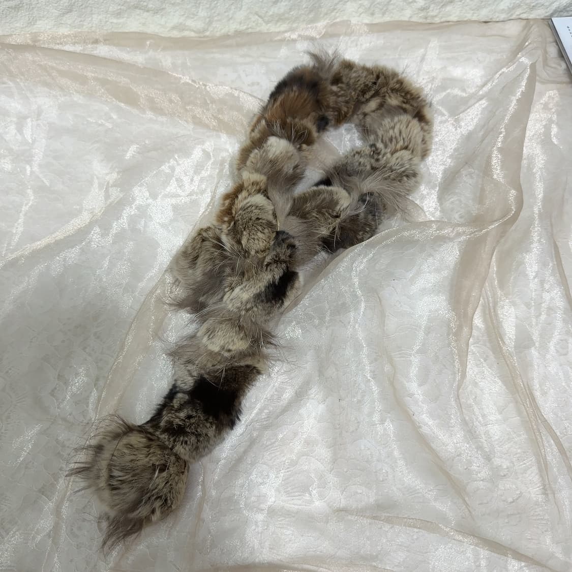 빈티지 래빗 토끼털 프릴 목도리 머플러 상품이미지2