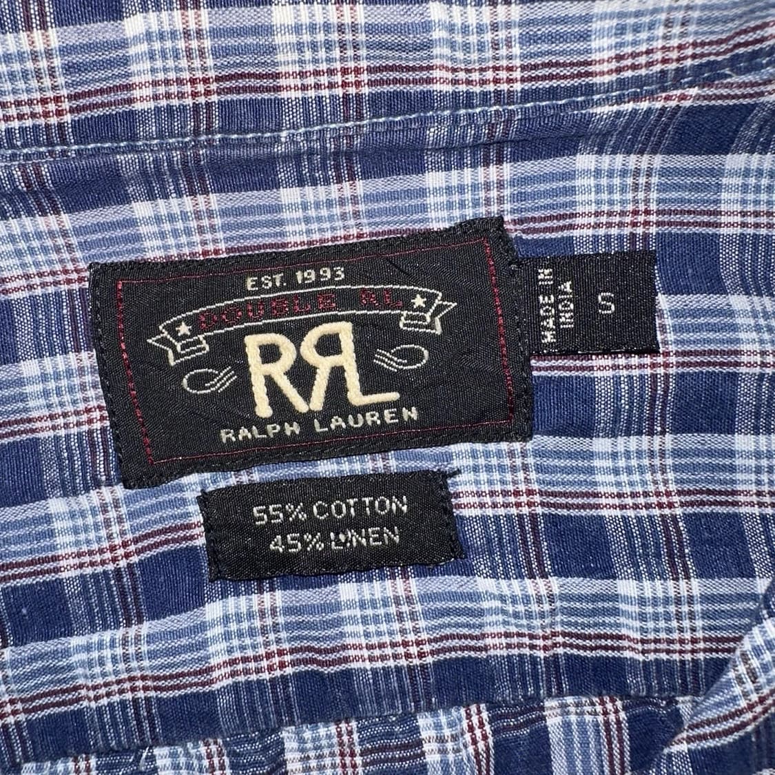 RRL 더블알엘 코튼 린넨 워크셔츠 블루 상품이미지6