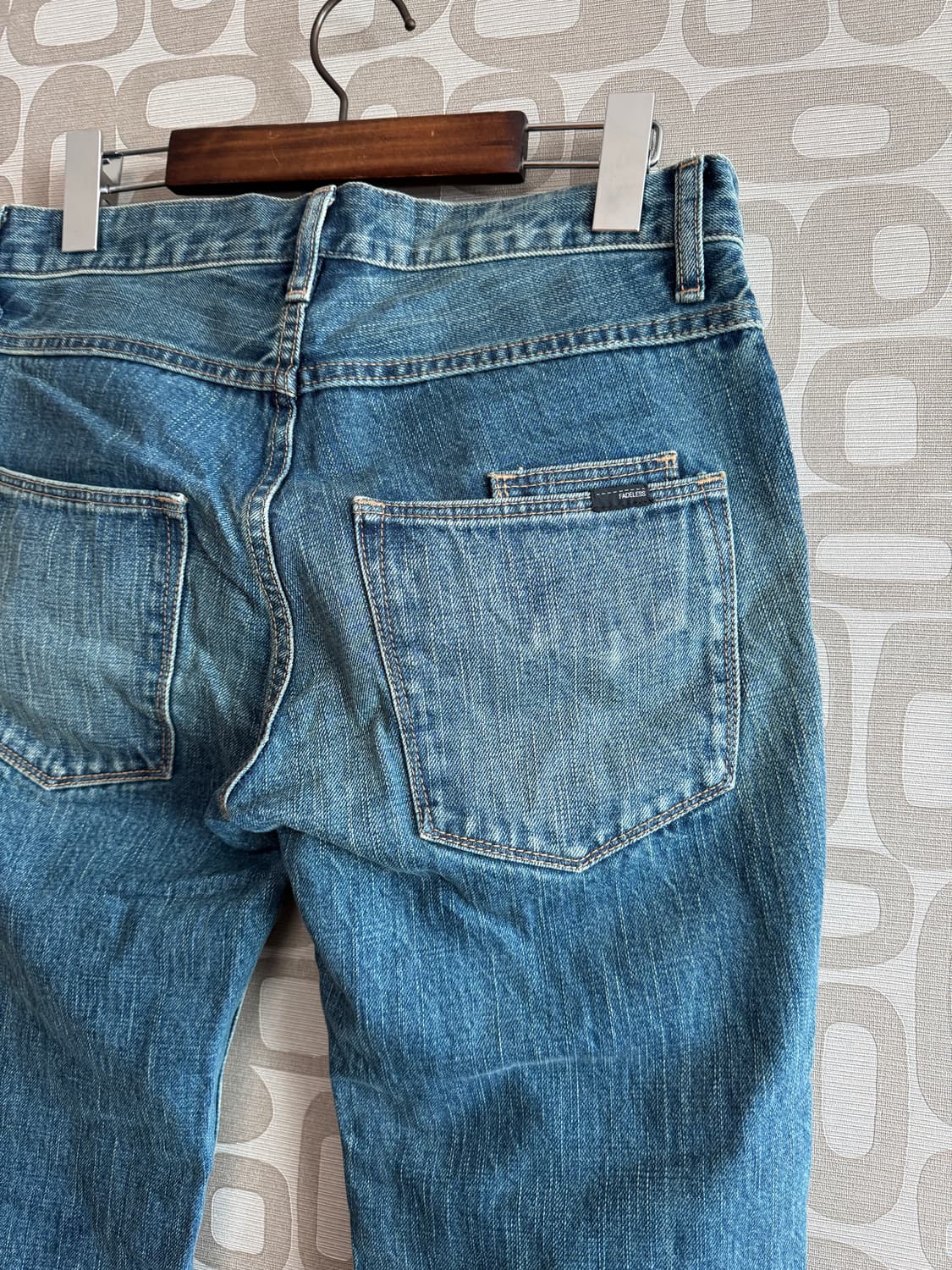 Fadeless 일본 빈티지 워싱 데님 진 청바지 남여공용 29 상품이미지3