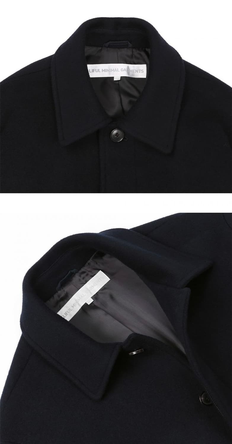 [105~110]라이풀 미니멀가먼츠 발마칸 코트 네이비 상품이미지4