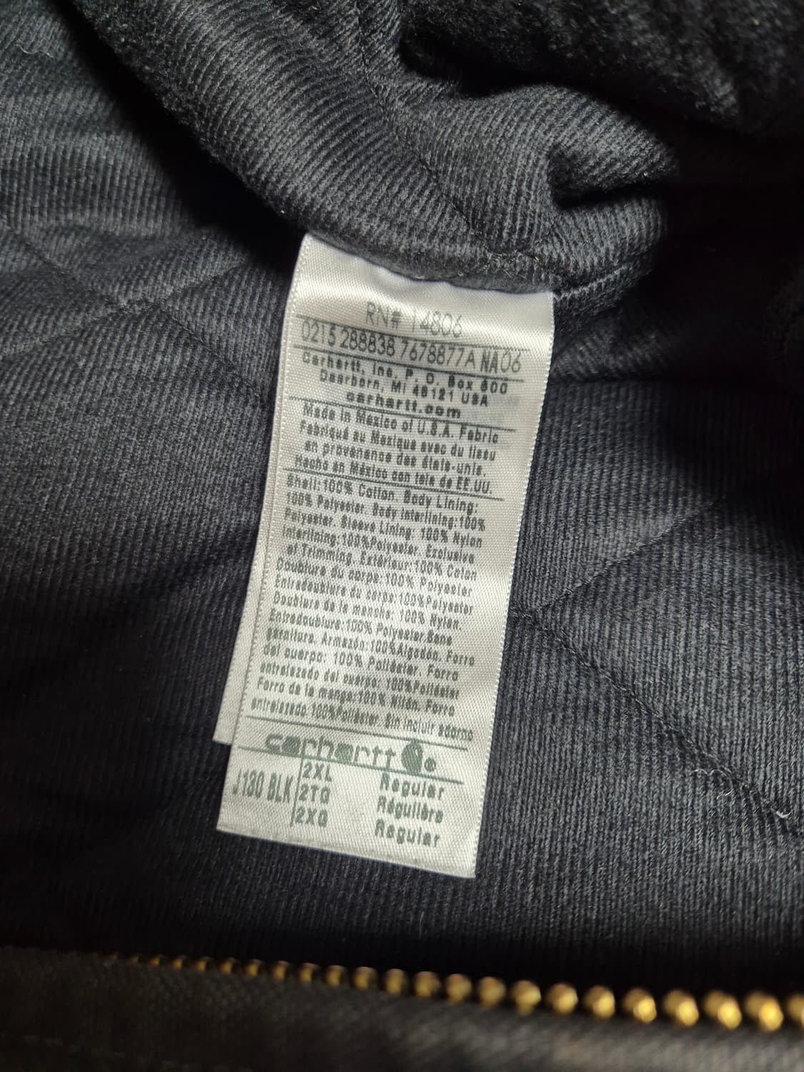 [2XL] 칼하트 j130 blk 블랙 덕 액티브 자켓 상품이미지6