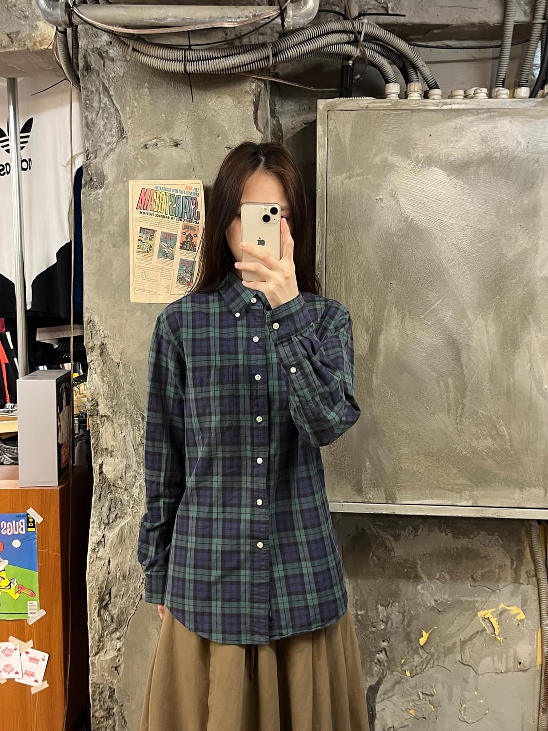 폴로 랄프로렌 체크 셔츠 그린 S #csz955 상품이미지2