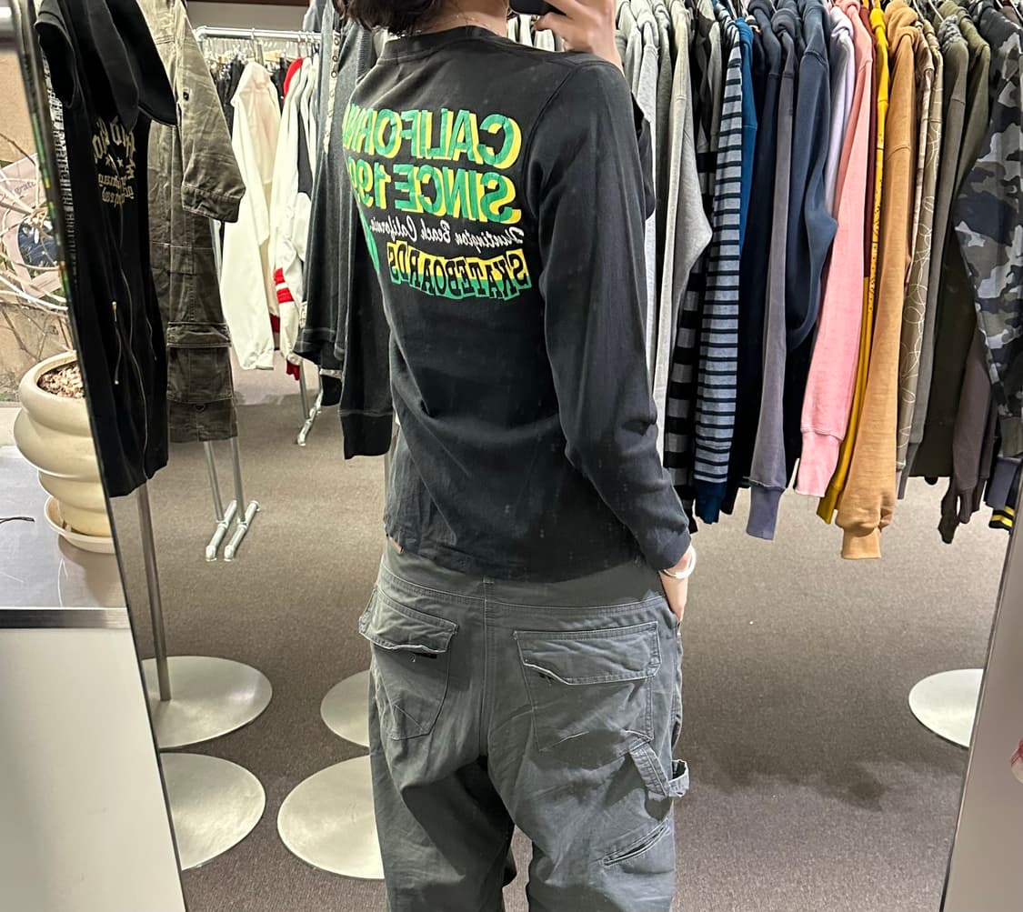 S)Japanese vintage 여성 자수 그래픽 롱슬리브 상품이미지2