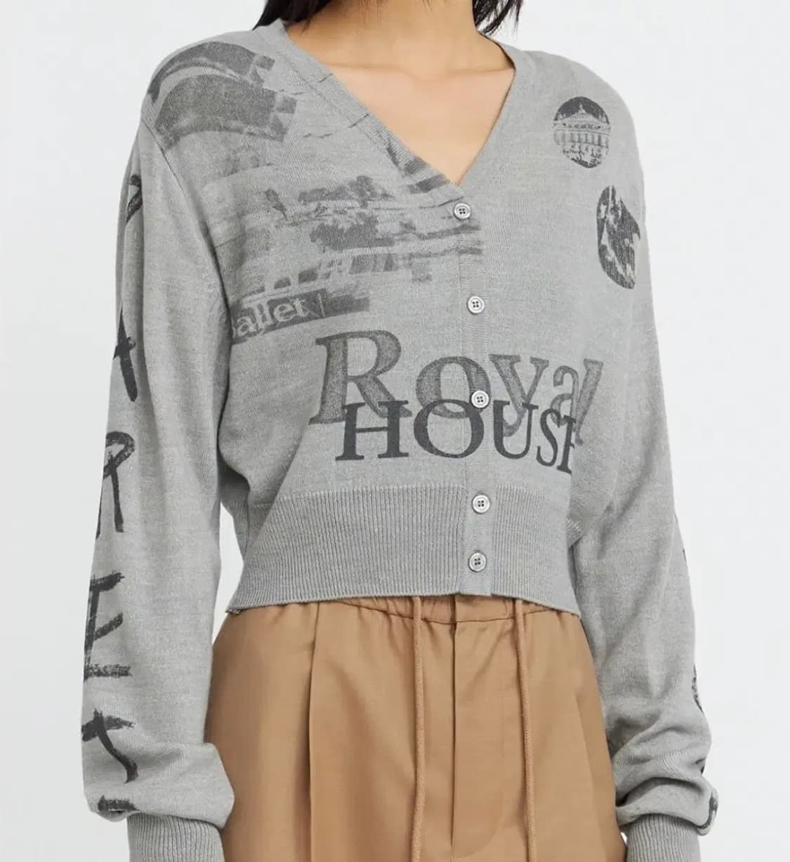 OPEN YY오픈 와이와이 Collage Printed Cardigan 상품이미지1