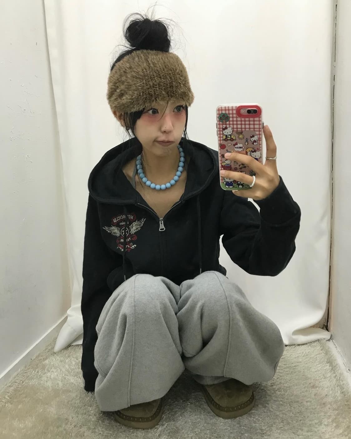 Vanson Embroidery Star Hood Zip-Up 상품이미지2