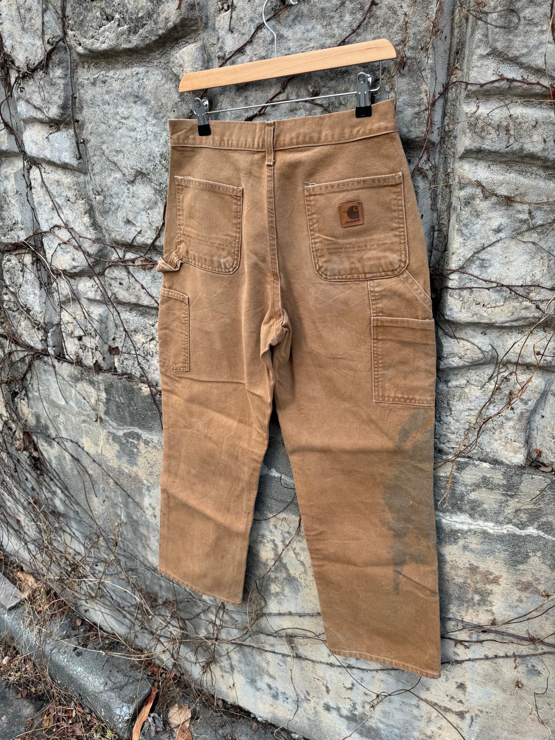 칼하트 빈티지 b11 brn 덕캔버스 카펜터 싱글니 워크 팬츠 30 상품이미지4
