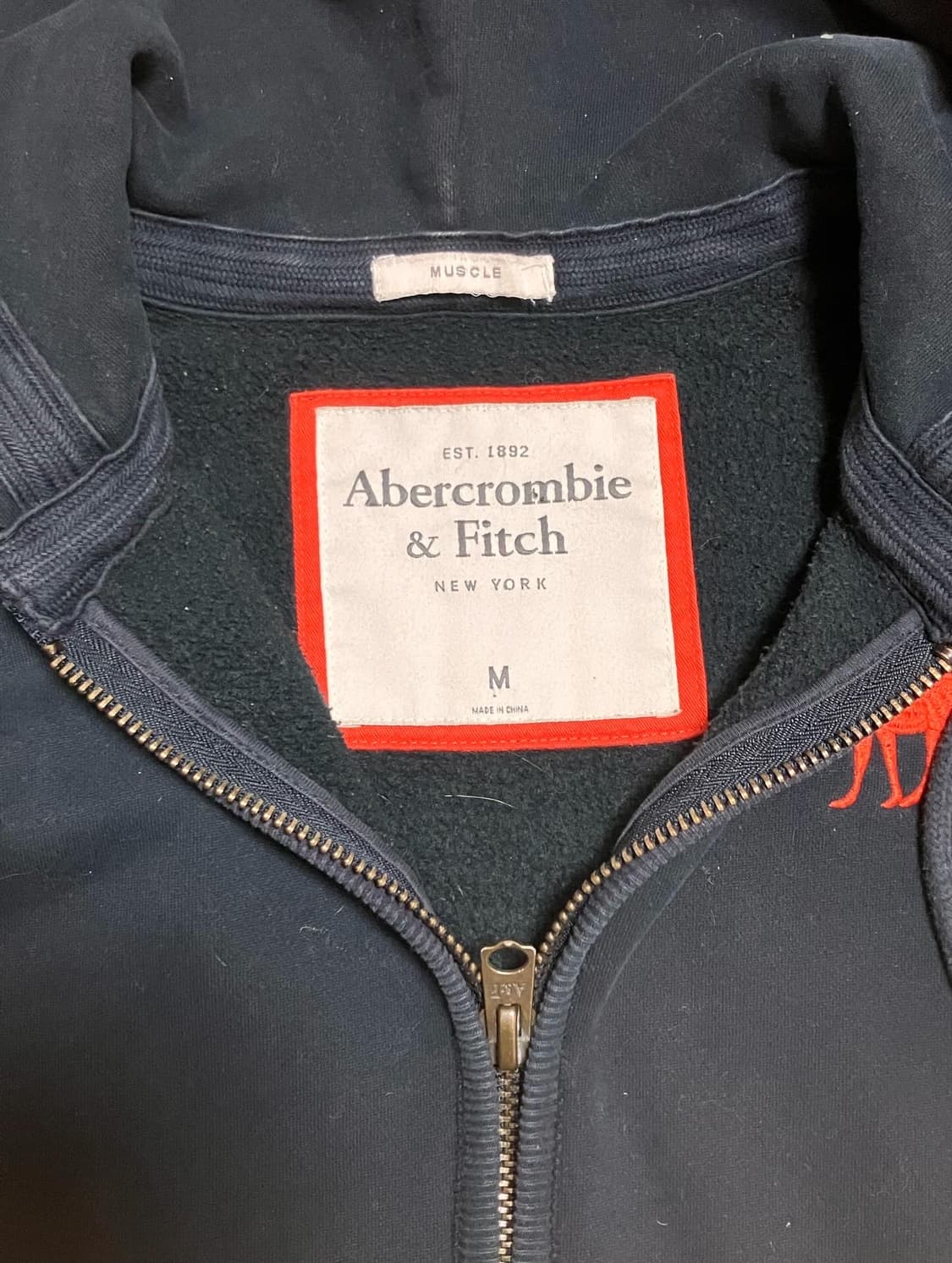 아베크롬비 오렌지 포인 무스 후드 집업 상품이미지3