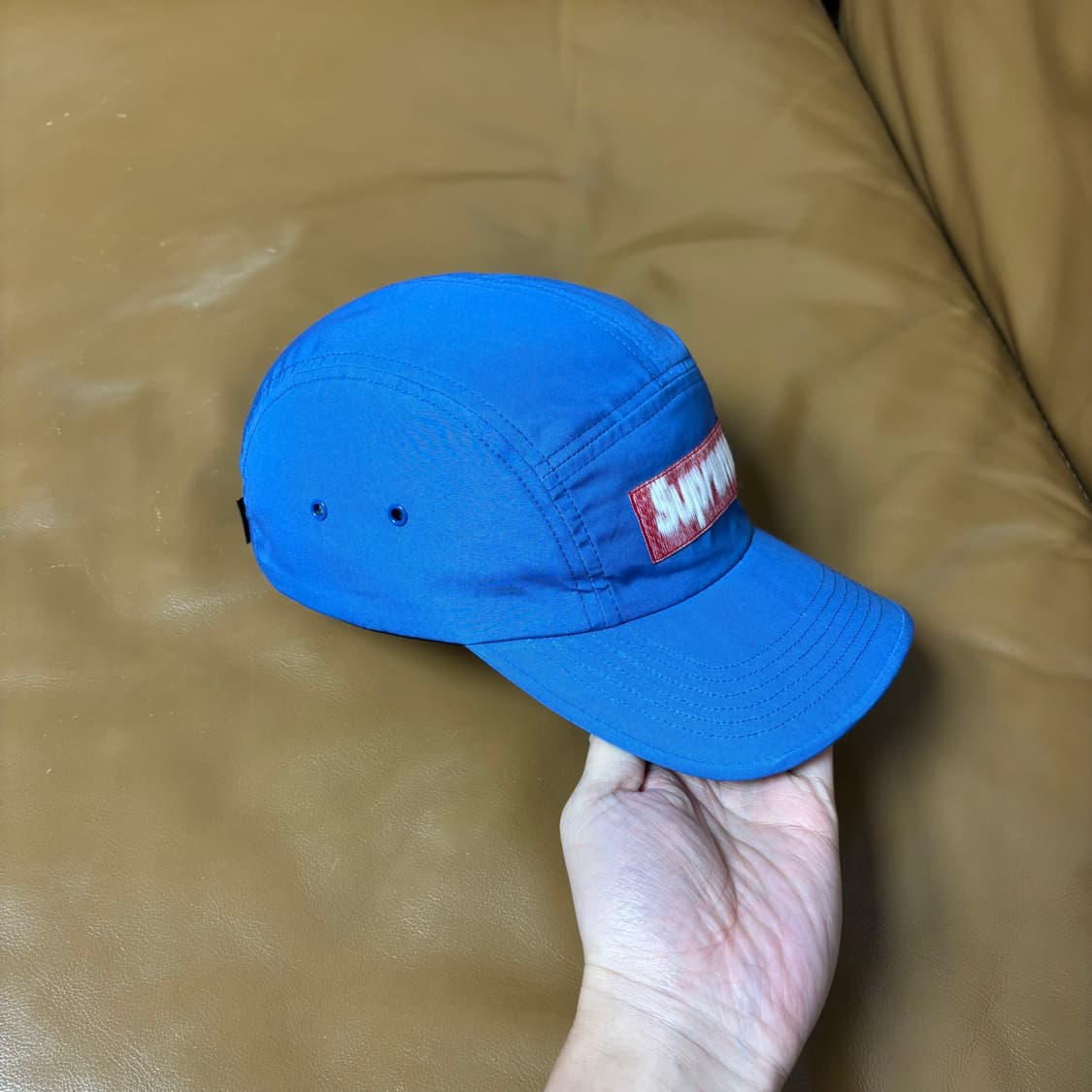 슈프림 캠프캡 모자 박스로고 리버스 라벨 로얄 상품이미지3