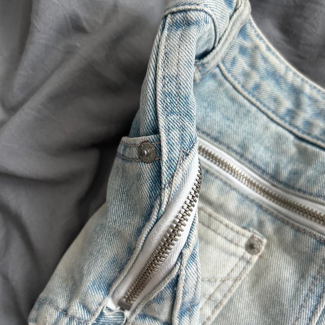 빈티지 지퍼 데님 쇼츠 상품이미지3