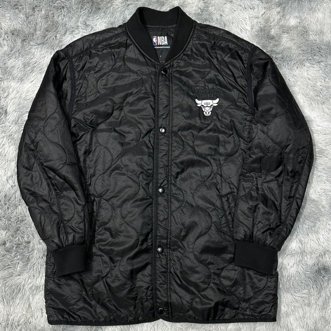 NBA 시카고불스 퀄팅 깔깔이 자켓 블랙 L 상품이미지1