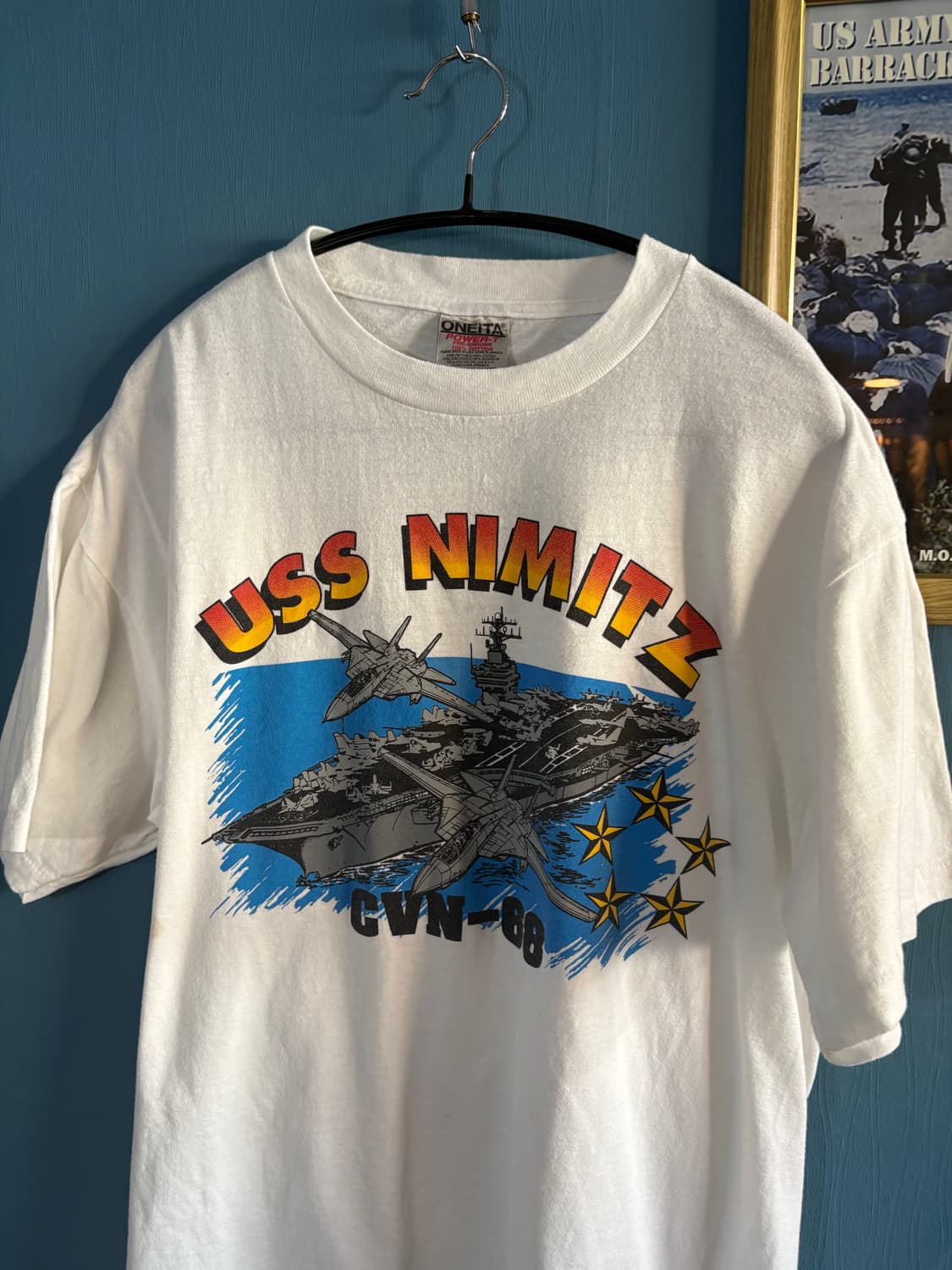 90's USS NIMITZ CVN-68 Single Stich T 상품이미지2