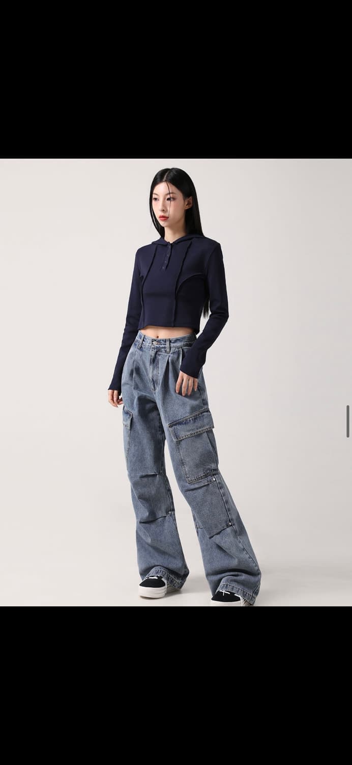 어반드레스 사이드 빅 카고 데님 청바지 xxs 상품이미지3