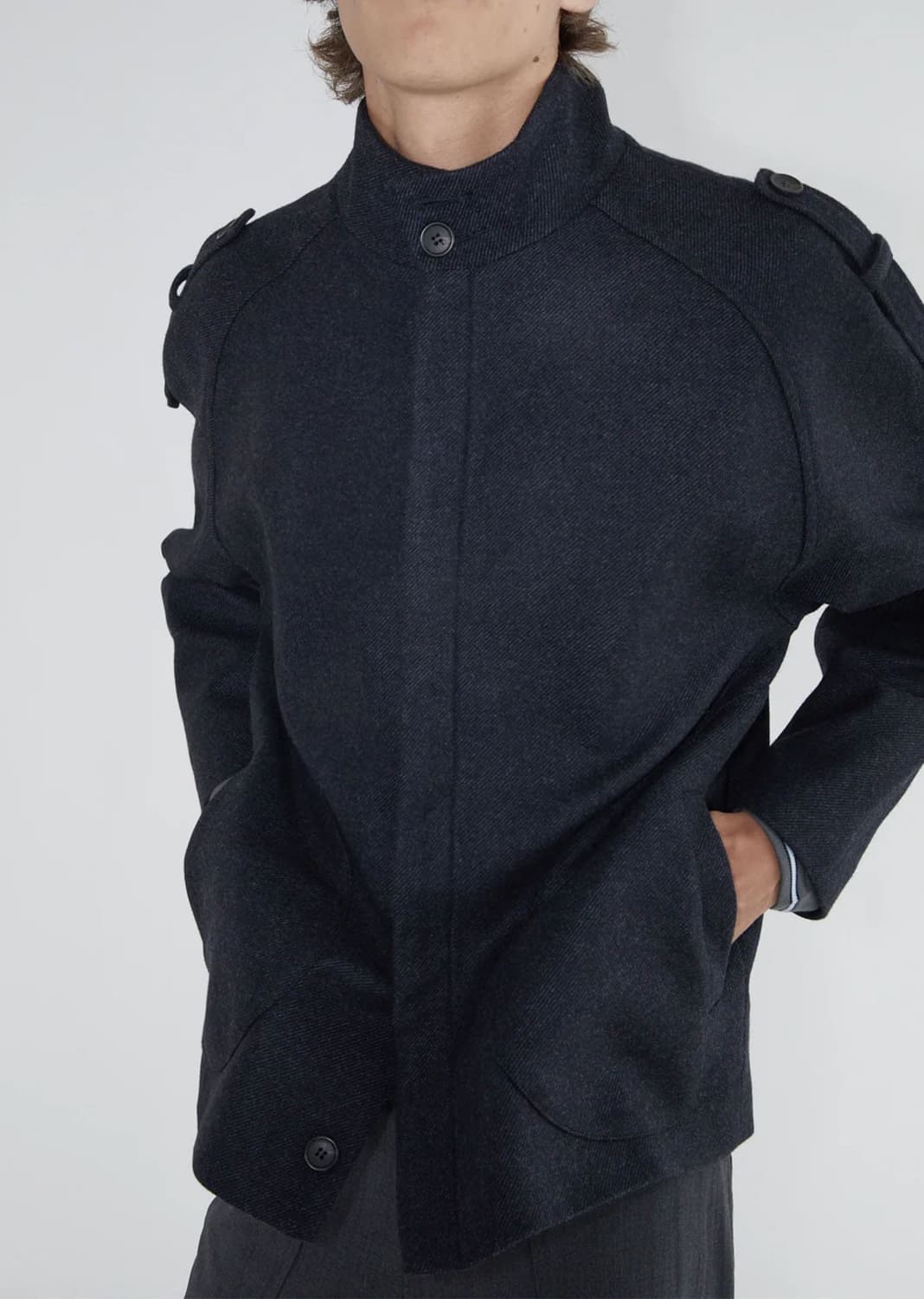 [M,L]팔로마울 Ferro 울 자켓/네이비 상품이미지3