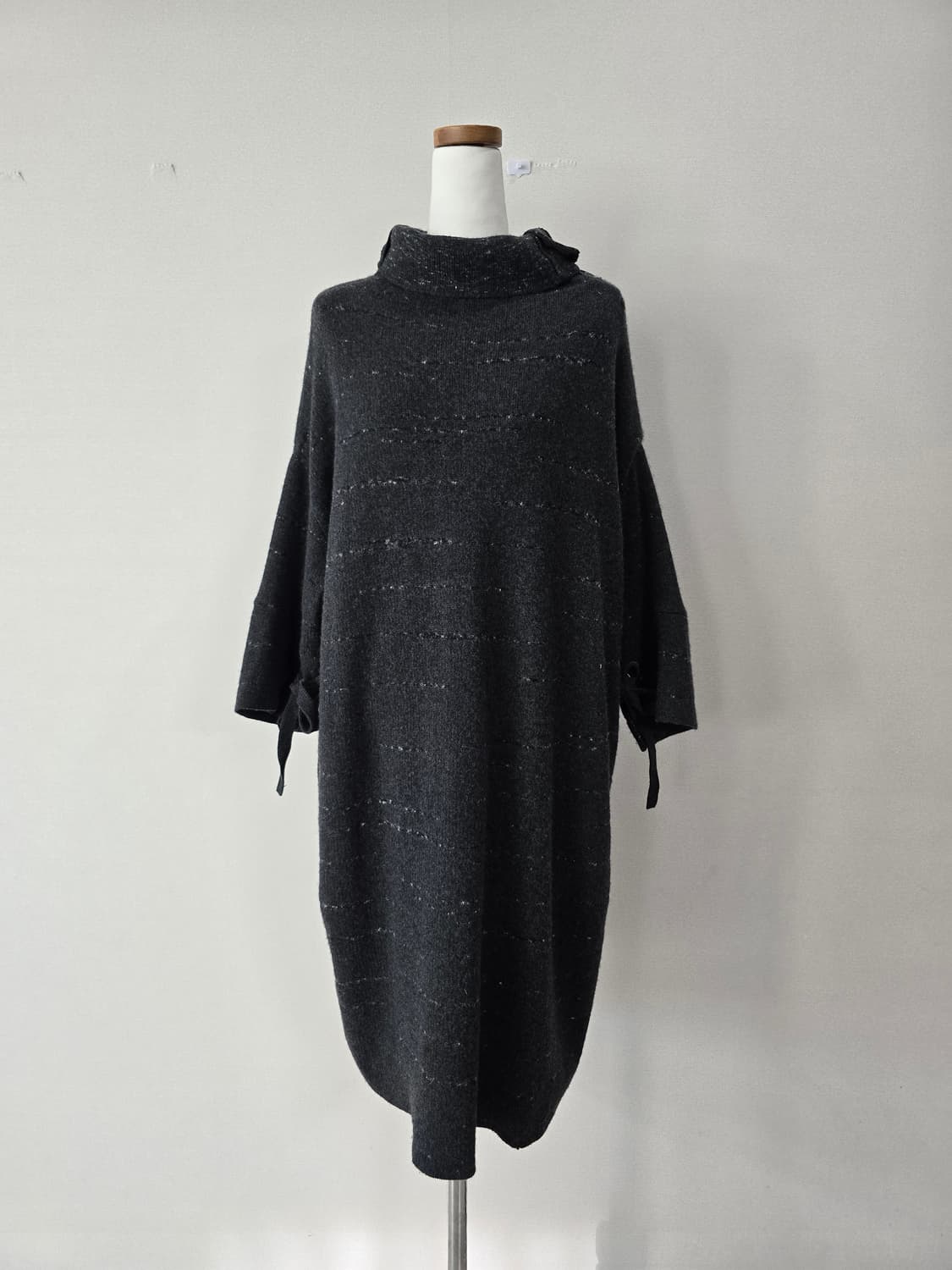 타임 도톰 부드러운 울100% 아방소매 원피스 상품이미지1