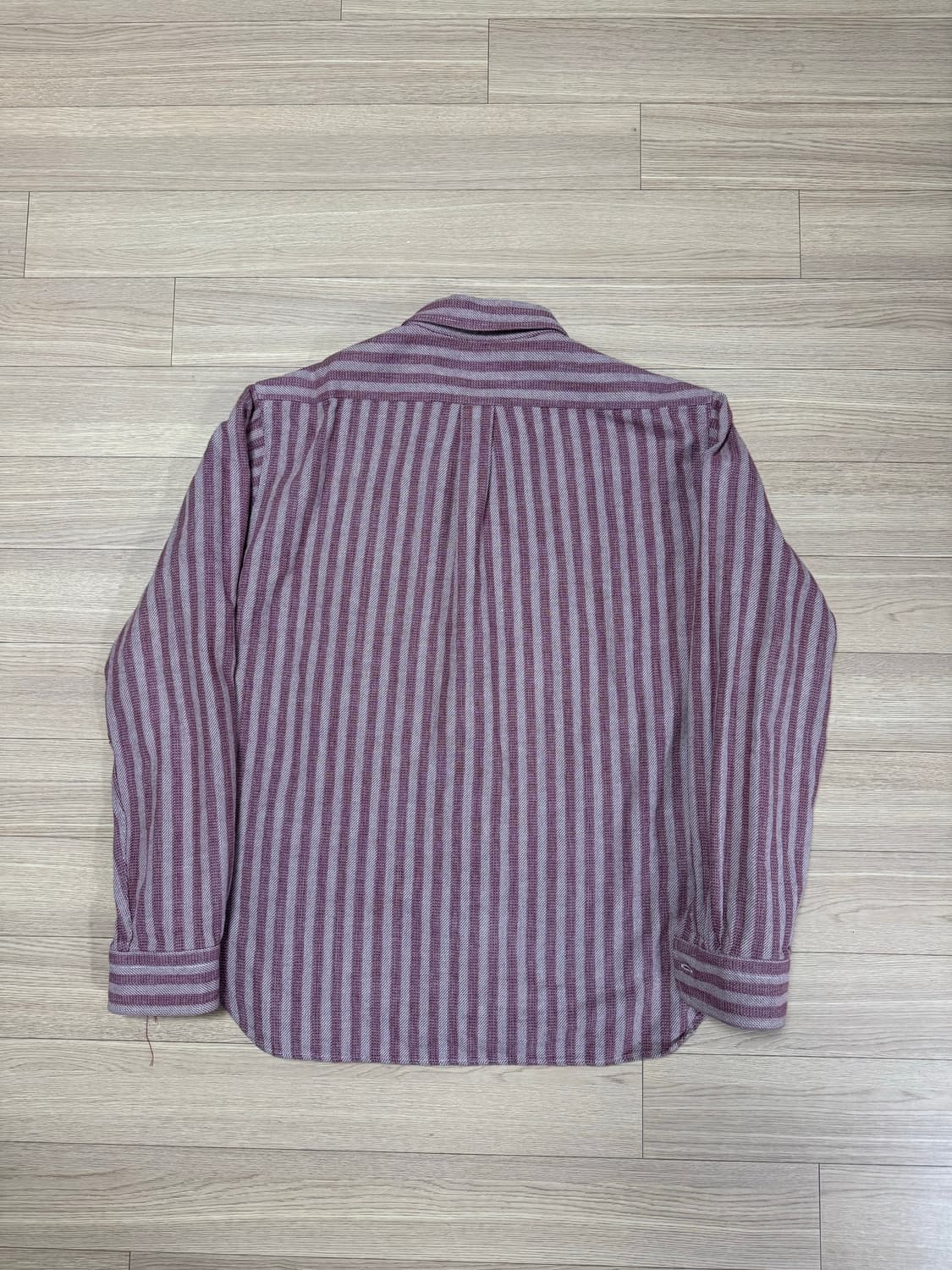 슈가케인 라이트 빈티지 텍스처 스트라이프 셔츠 L  상품이미지6