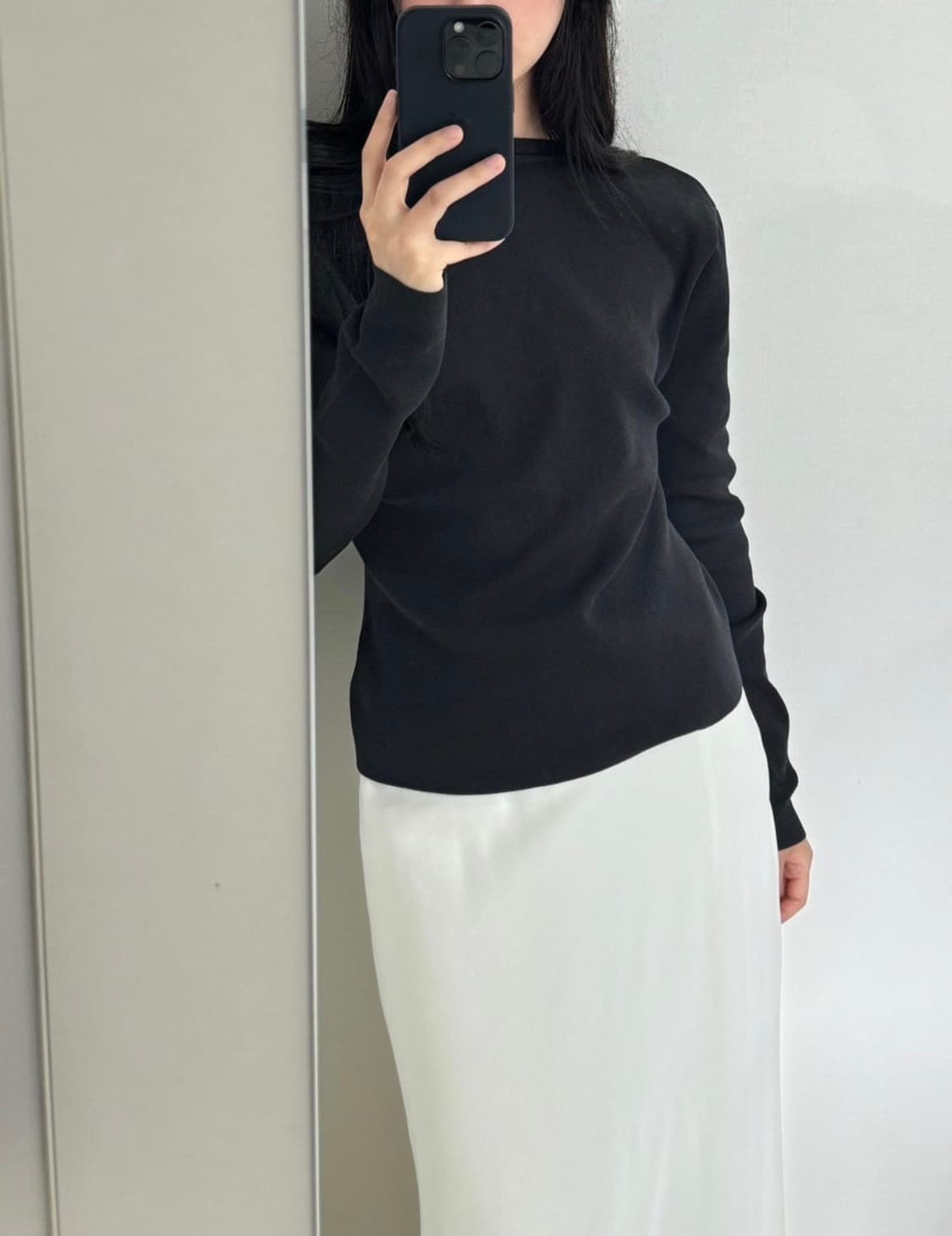 Le17SEPTEMRE  BLEND KNIT TOP(black) 상품이미지1