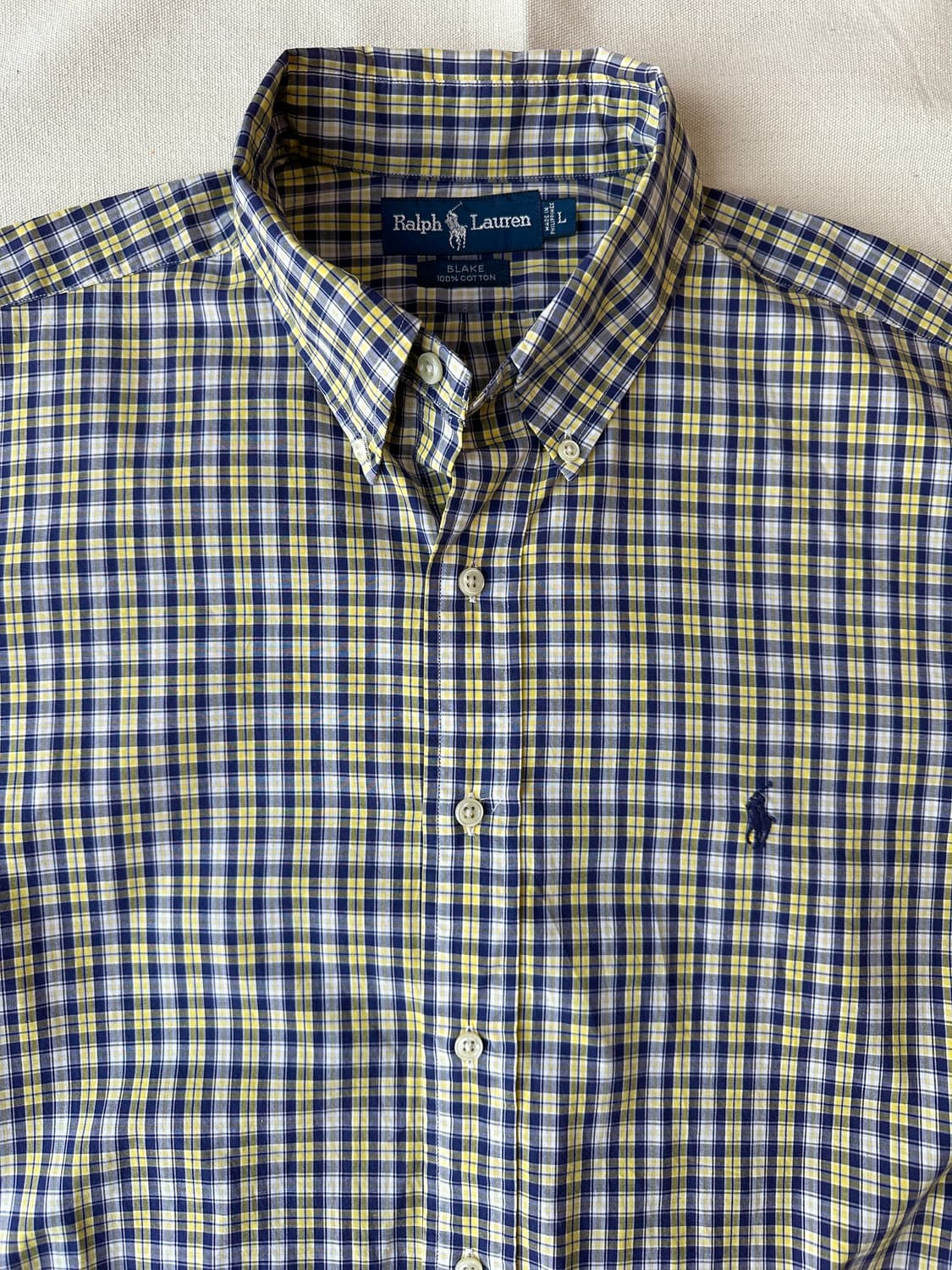 폴로 랄프로렌 블레이크 체크 반팔 셔츠 L  상품이미지7