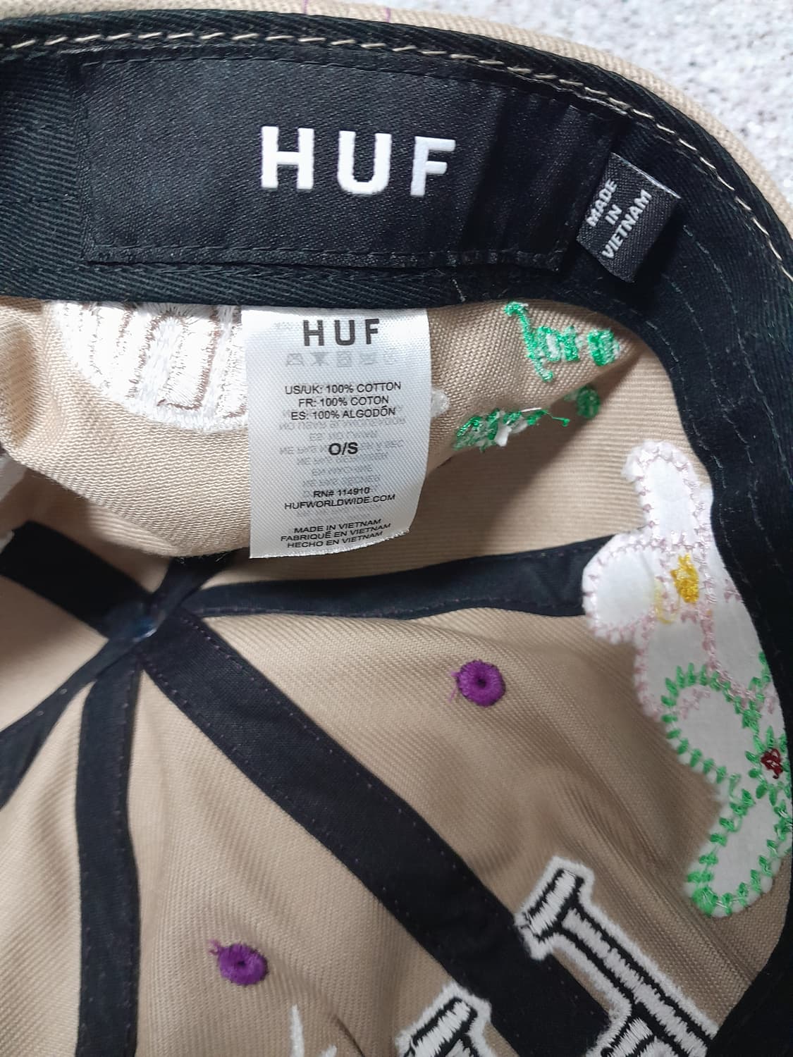 💥허프 자수와펜 패치 스냅백 (베이지)
 상품이미지9