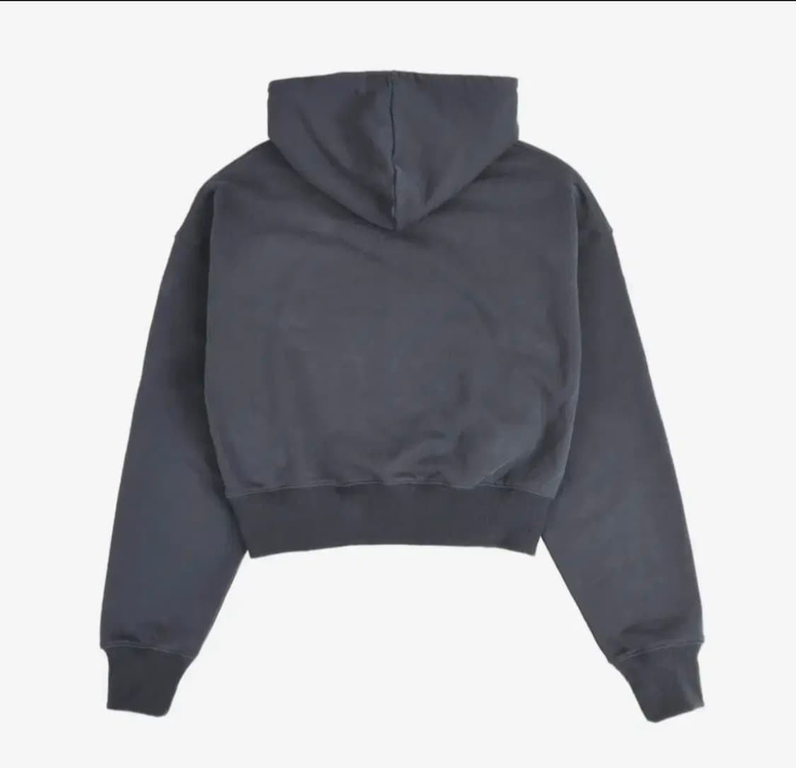 aeae 두들 웹 로고 크롭 후드티 차콜 상품이미지2