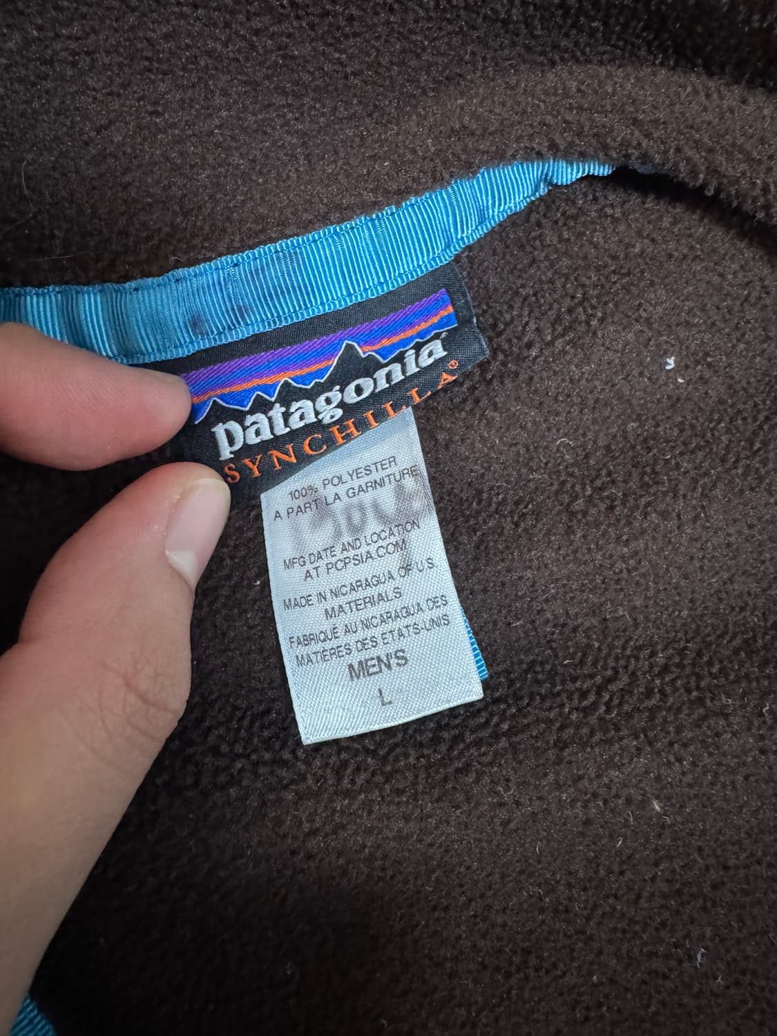 파타고니아 신칠라 스냅 티 풀 오버 브라운 틸 컬러 블록 상품이미지5