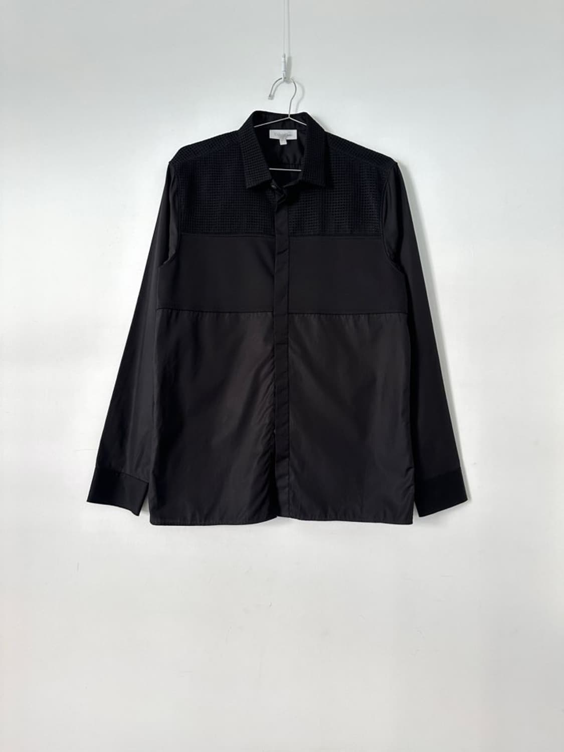 CALVIN KLEIN dual pattern shirt / black 상품이미지1