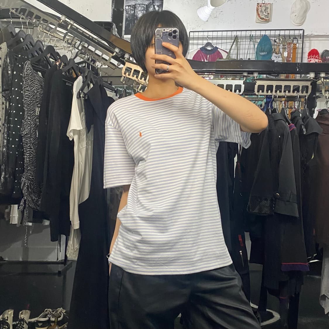 Polo Ralph Lauren 스카이블루 스트라이프 반팔 티셔츠 상품이미지8