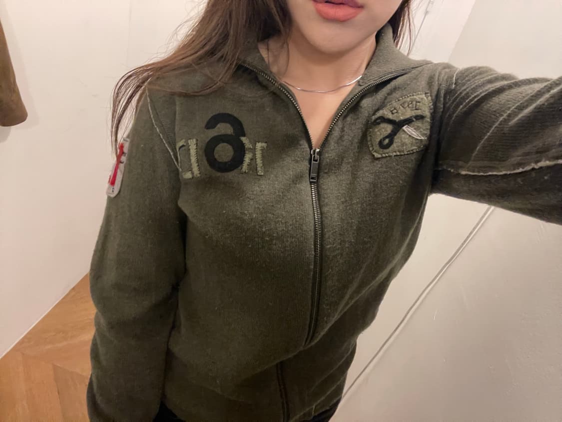 (S) Diesel 디젤 패치 니트집업 상품이미지4