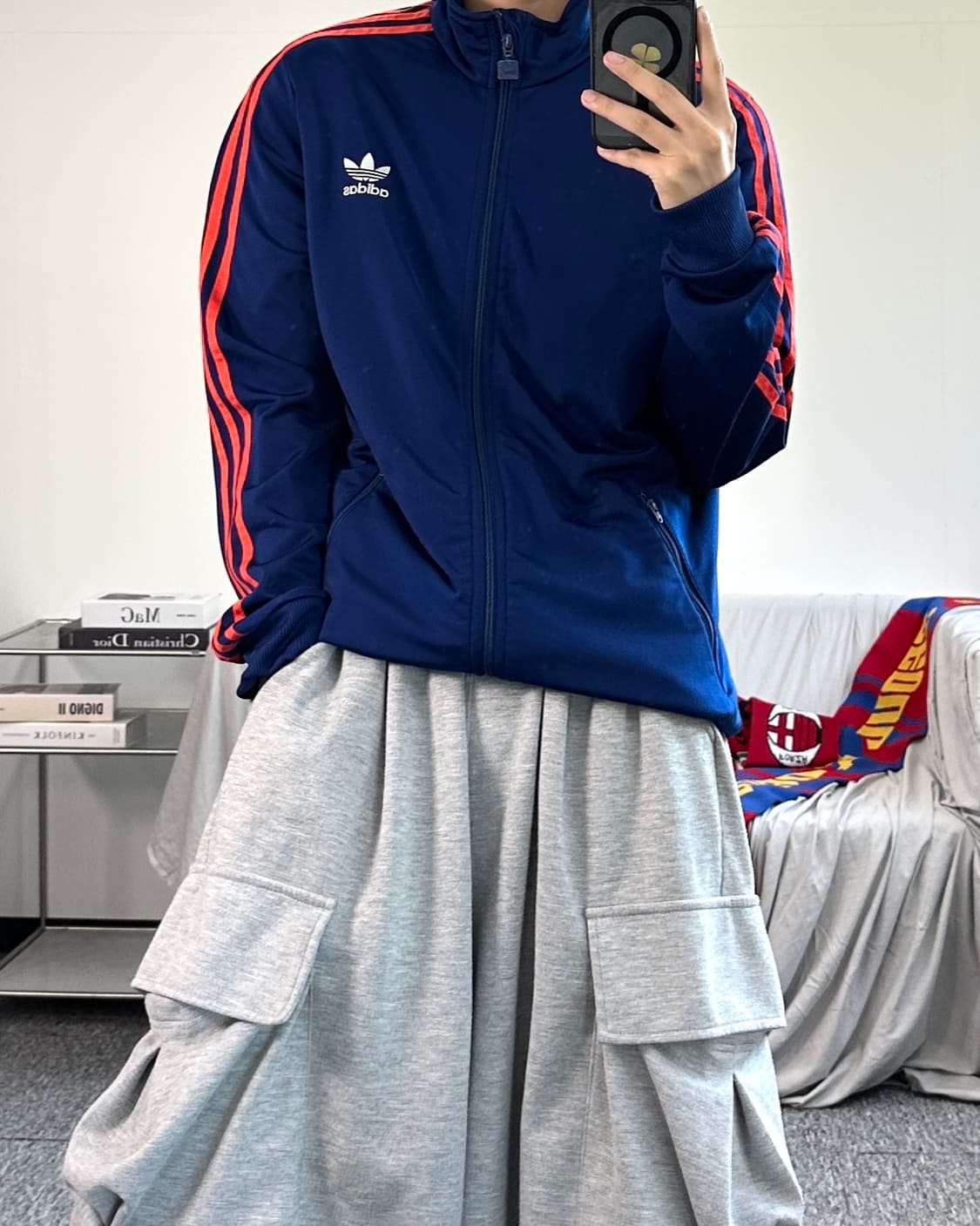 아디다스 유로파 네이비 오렌지 트랙탑 져지 상품이미지3