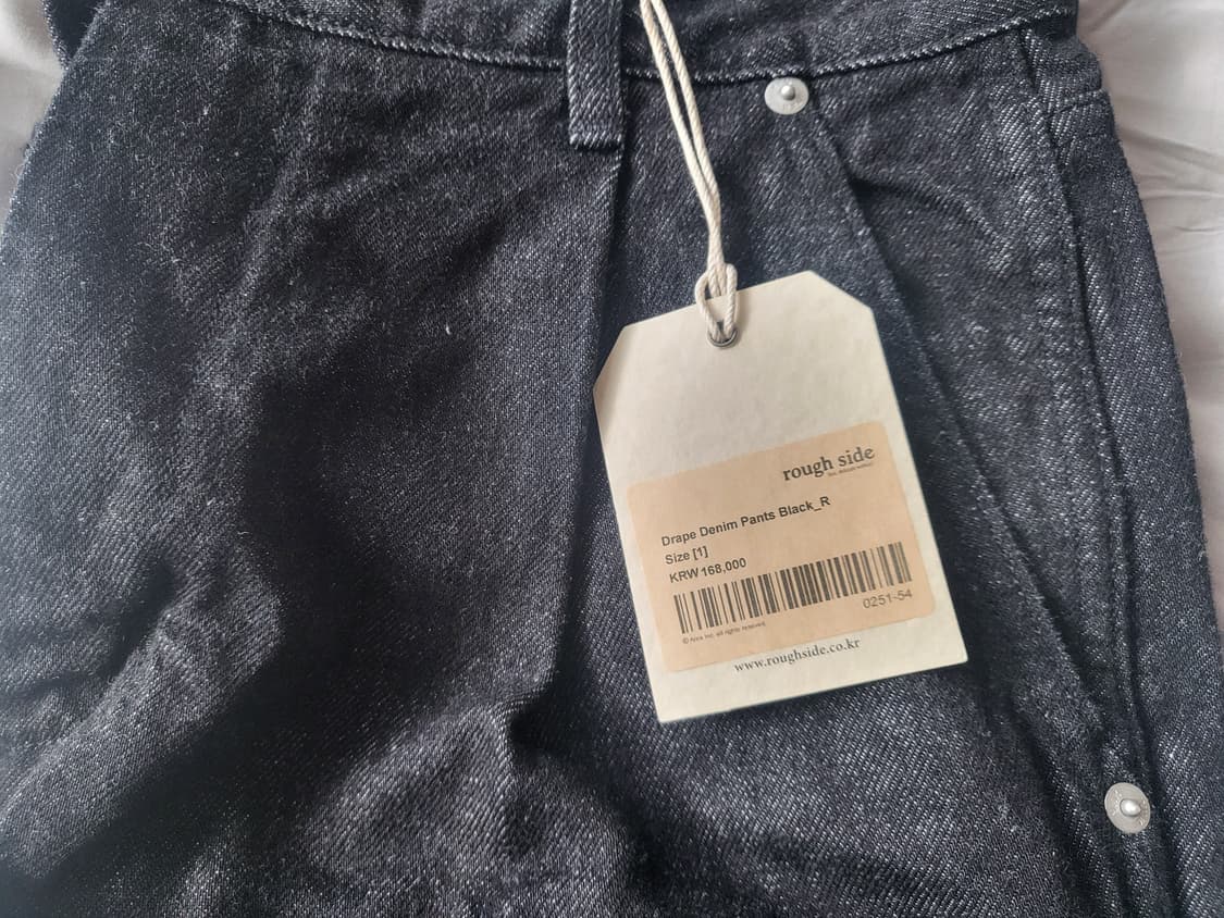 러프사이드 드레이프 데님 블랙 1사이즈 상품이미지3