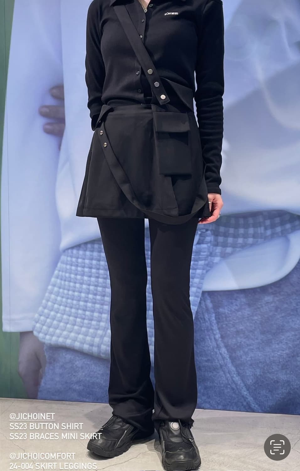 지초이컴포트 스커트레깅스 블랙 2사이즈 상품이미지2