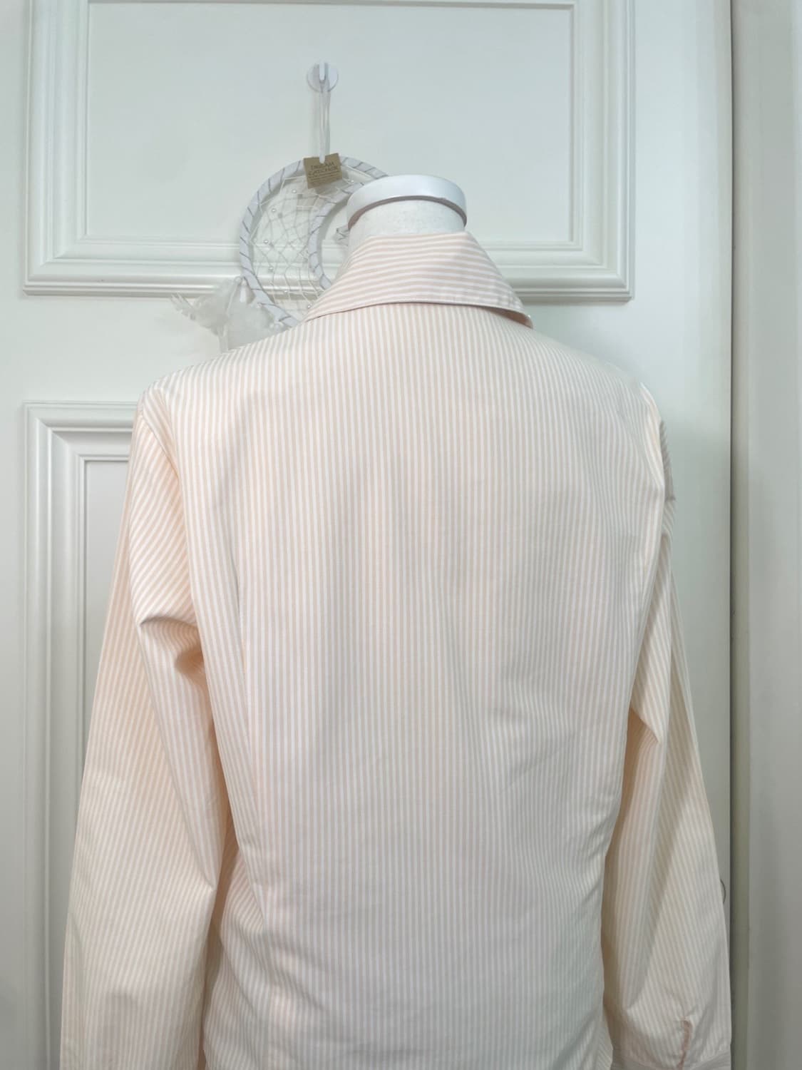 white coral stripe ruffle shirt(size-11) 상품이미지4