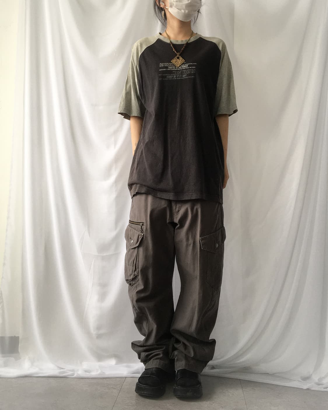 Lettering printing raglan t shirt 상품이미지7