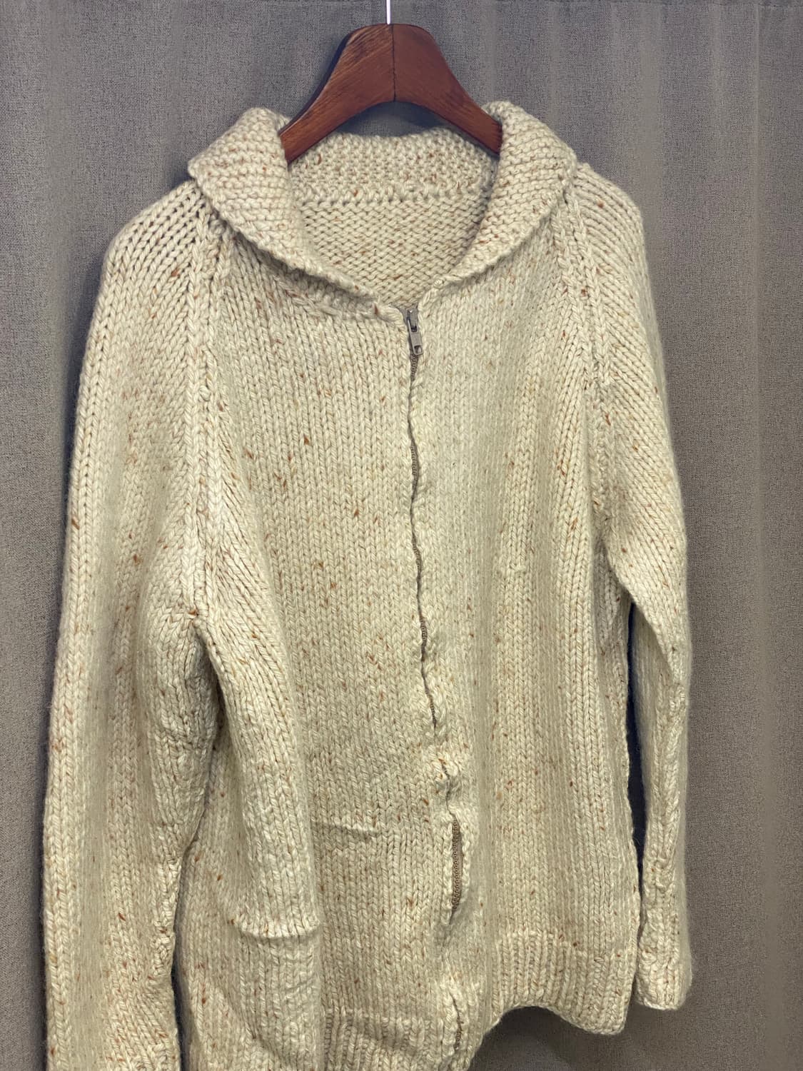 빈티지 헤비 니트 집업 상품이미지2