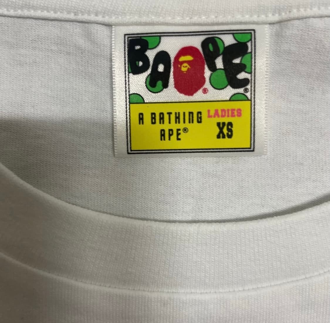 정품 베이프 스타 로고 멀티 컬러 반팔 티셔츠 새상품 상품이미지7