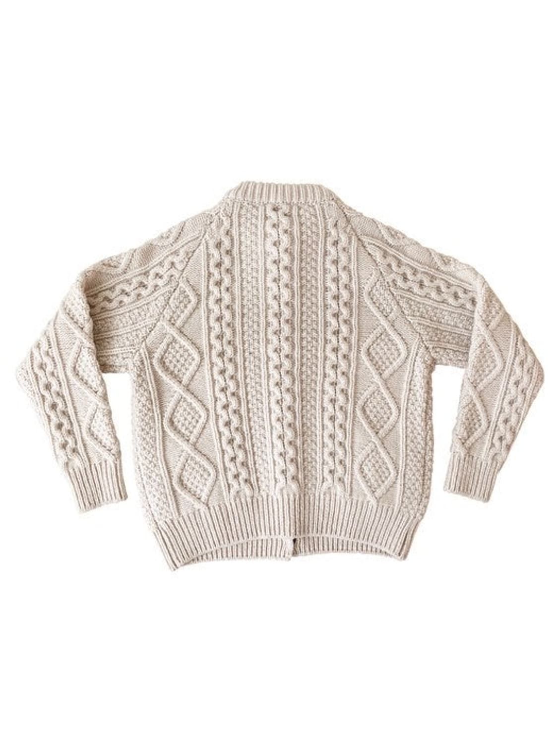 비아플레인 케이블 울 가디건 상품이미지2